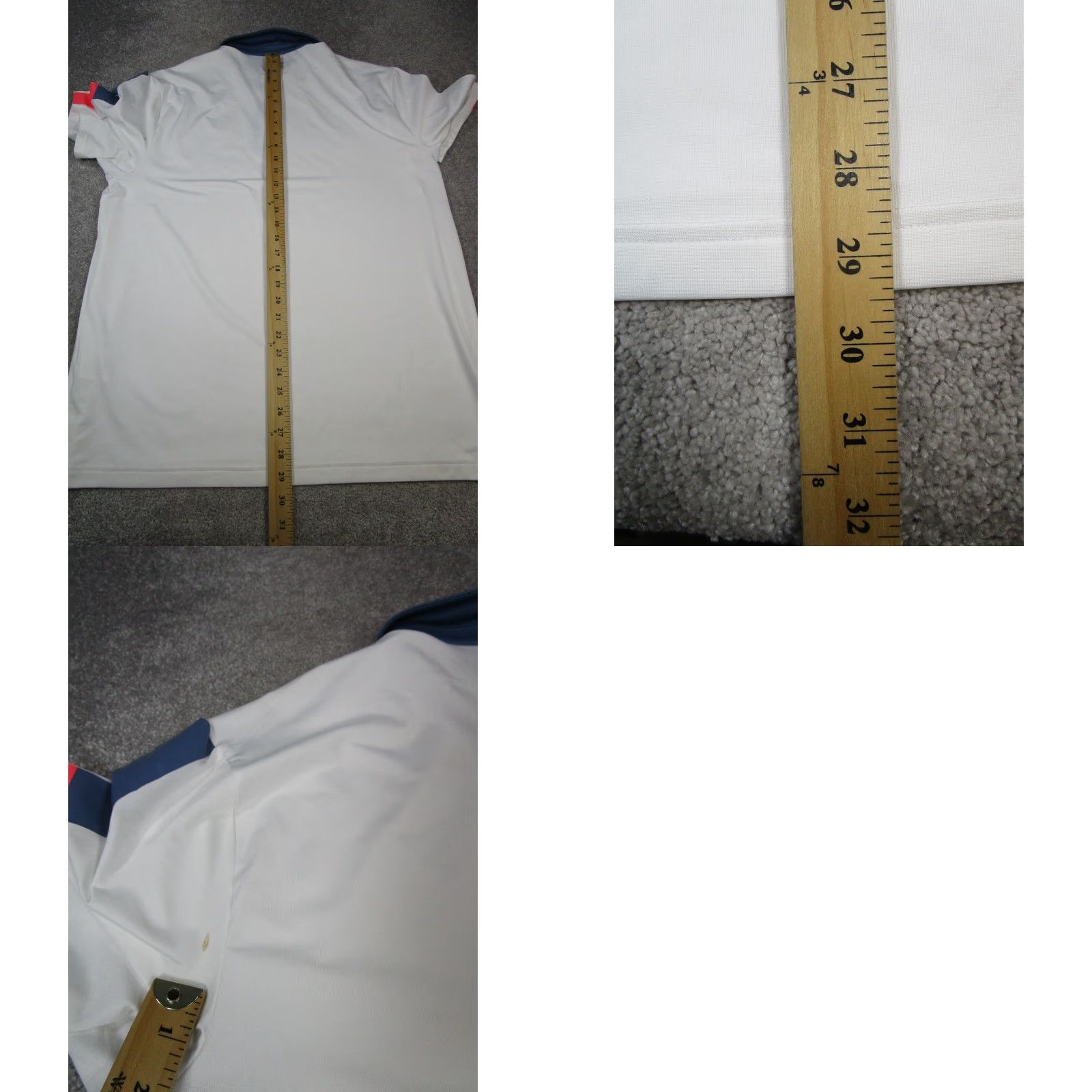 Under Armour VINTAGE Under Armour Polo Shirt Mens XL White Blue Pink Golf Size US XL / EU 56 / 4 - 8 Thumbnail
