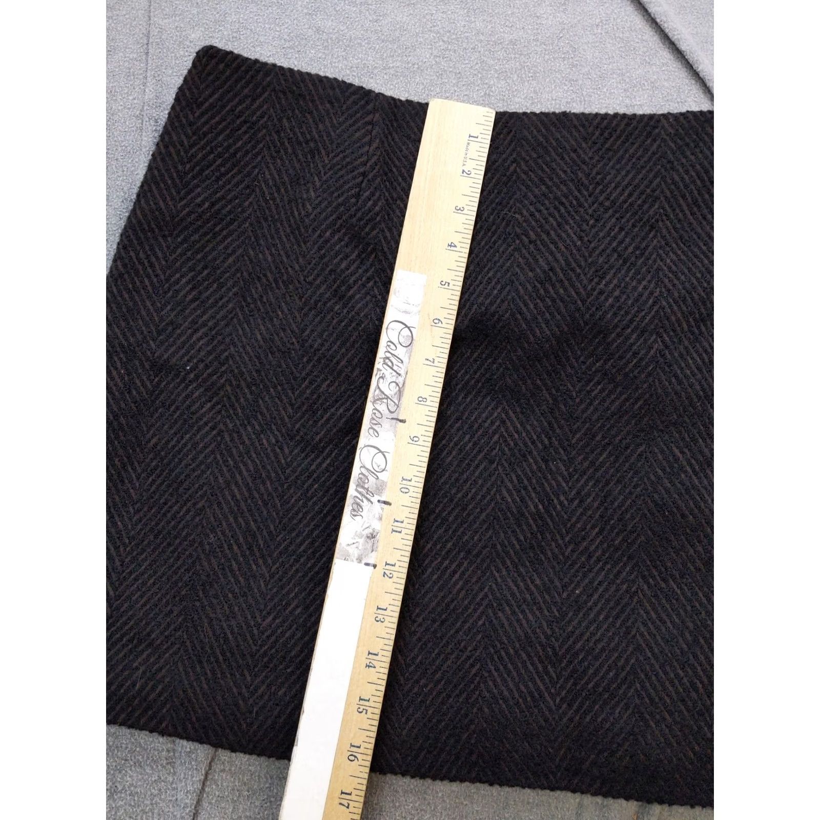 Gap Gap Skirt 20 Brown Herringbone Tweed A Line Short Mini Lined Casual Womens Size 42" / US 20 - 7 Thumbnail