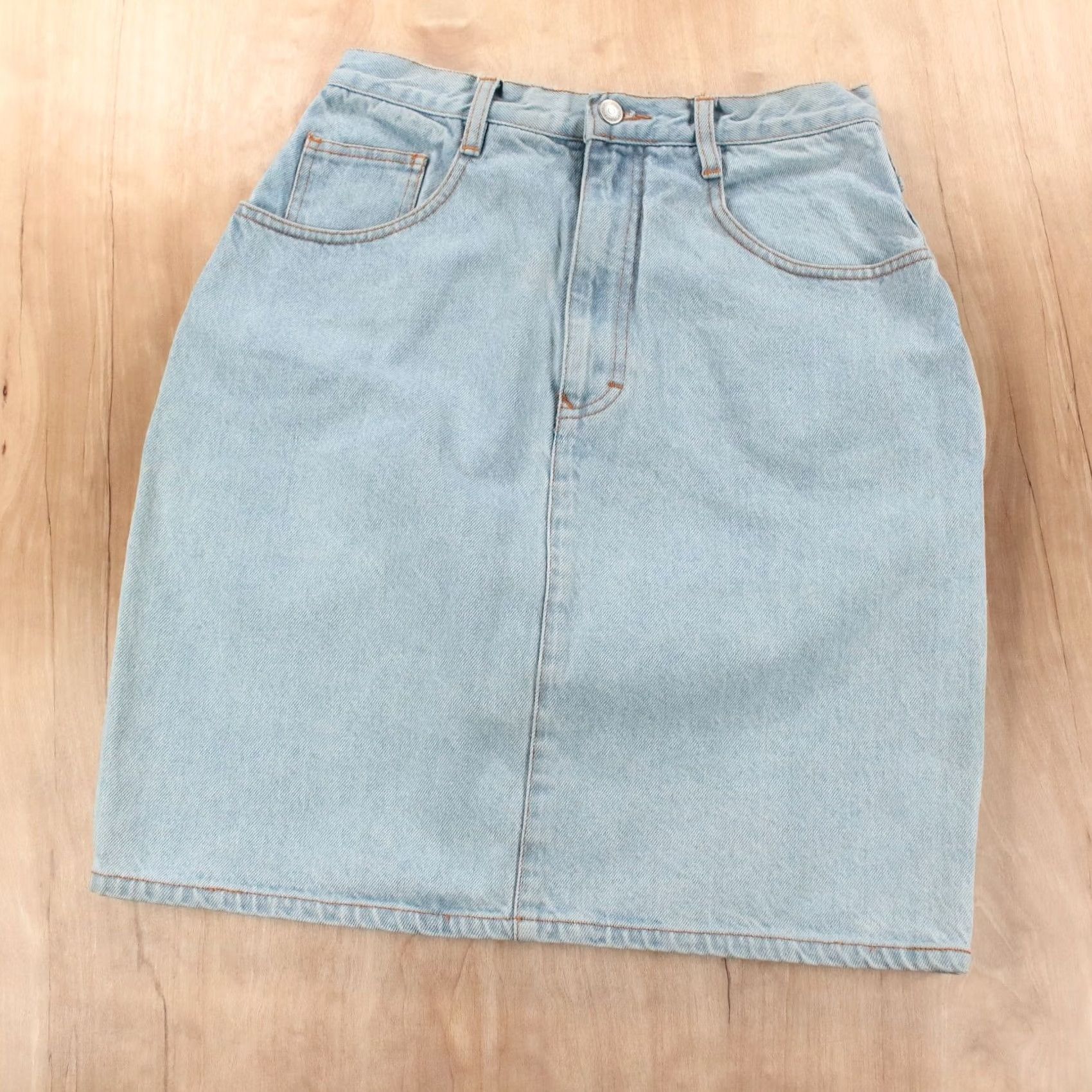 Jordache VINTAGE Jeanjer Skirt Womens 11/12 Blue JORDACHE denim light wash jean 90s 00s vtg Size 32" / US 10 / IT 46 - 4 Thumbnail