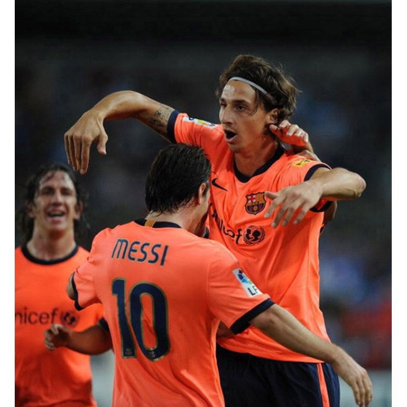 Nike BARCELONA NIKE 2009/2010 FOOTBALL AWAY JERSEY #10 MESSI Size US L / EU 52-54 / 3 - 17 Thumbnail