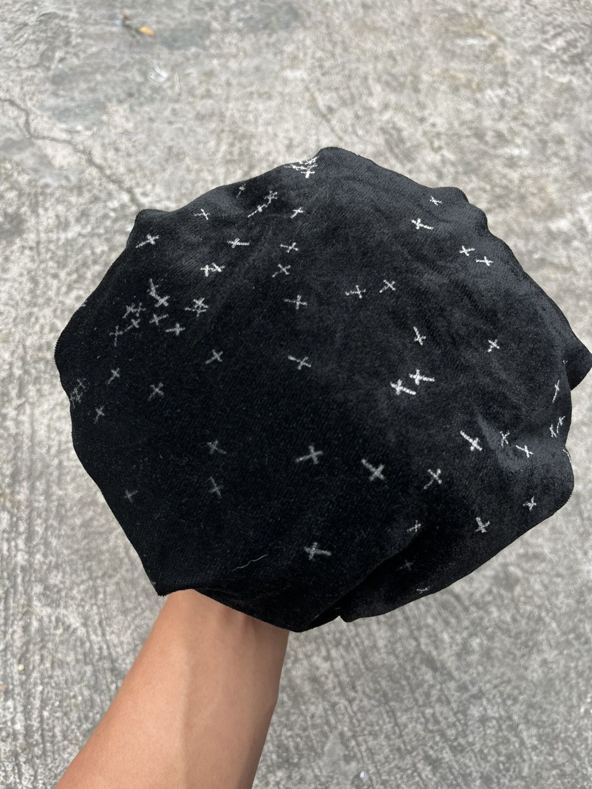 Japanese Brand × Undercover Undercover AW02 Velour Cross Pattern Hat Size ONE SIZE - 10 Thumbnail