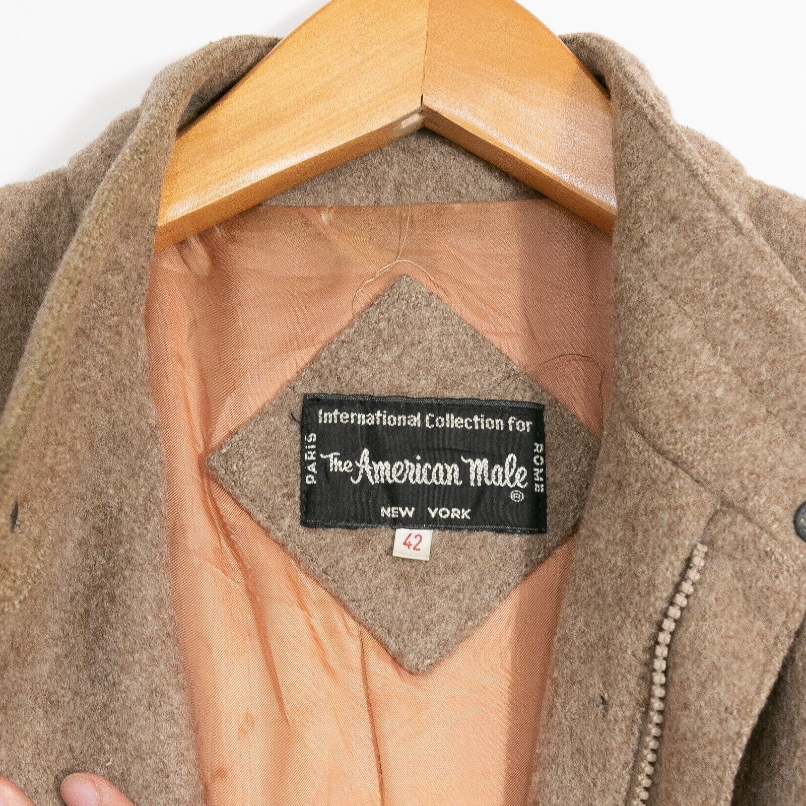 Vintage Vintage American Male Wool Bomber Jacket 42 - Distressed Size US L / EU 52-54 / 3 - 7 Thumbnail
