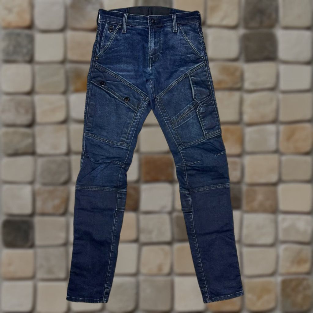 G-Star G Star Raw Jeans Mens 32 Blue Denim Cotton Spandex 5-Pocket Regular Fit Mid Rise 28x32 Skinny 3D Airblaze 3D Vintage No Jeans Size US 32 / EU 48 - 1 Thumbnail