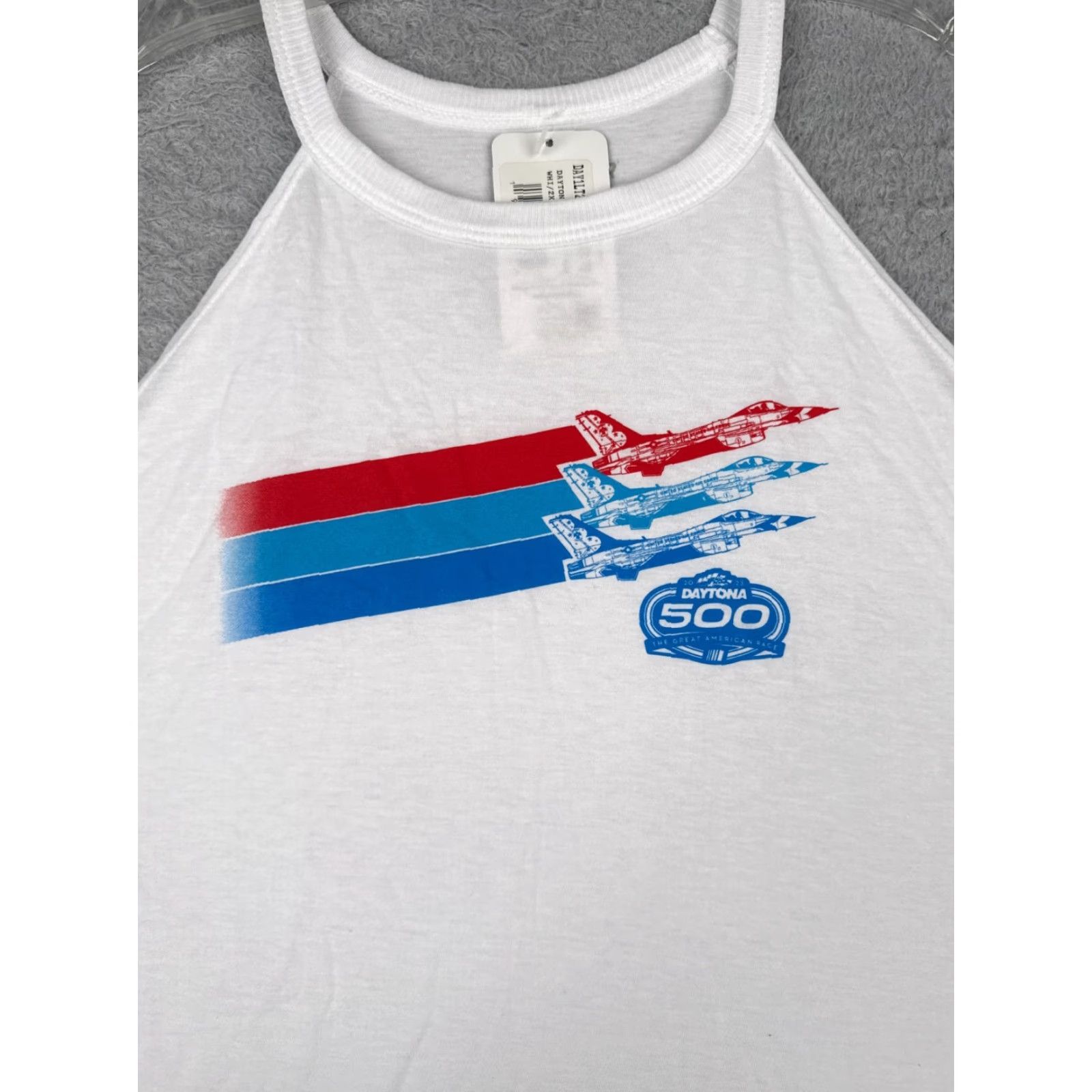 NASCAR Nascar Shirt Women Tank 2XL White Sleeveless Daytona 500 F-16 Thunderbirds Size XXL / US 16-18 / IT 52-54 - 6 Thumbnail