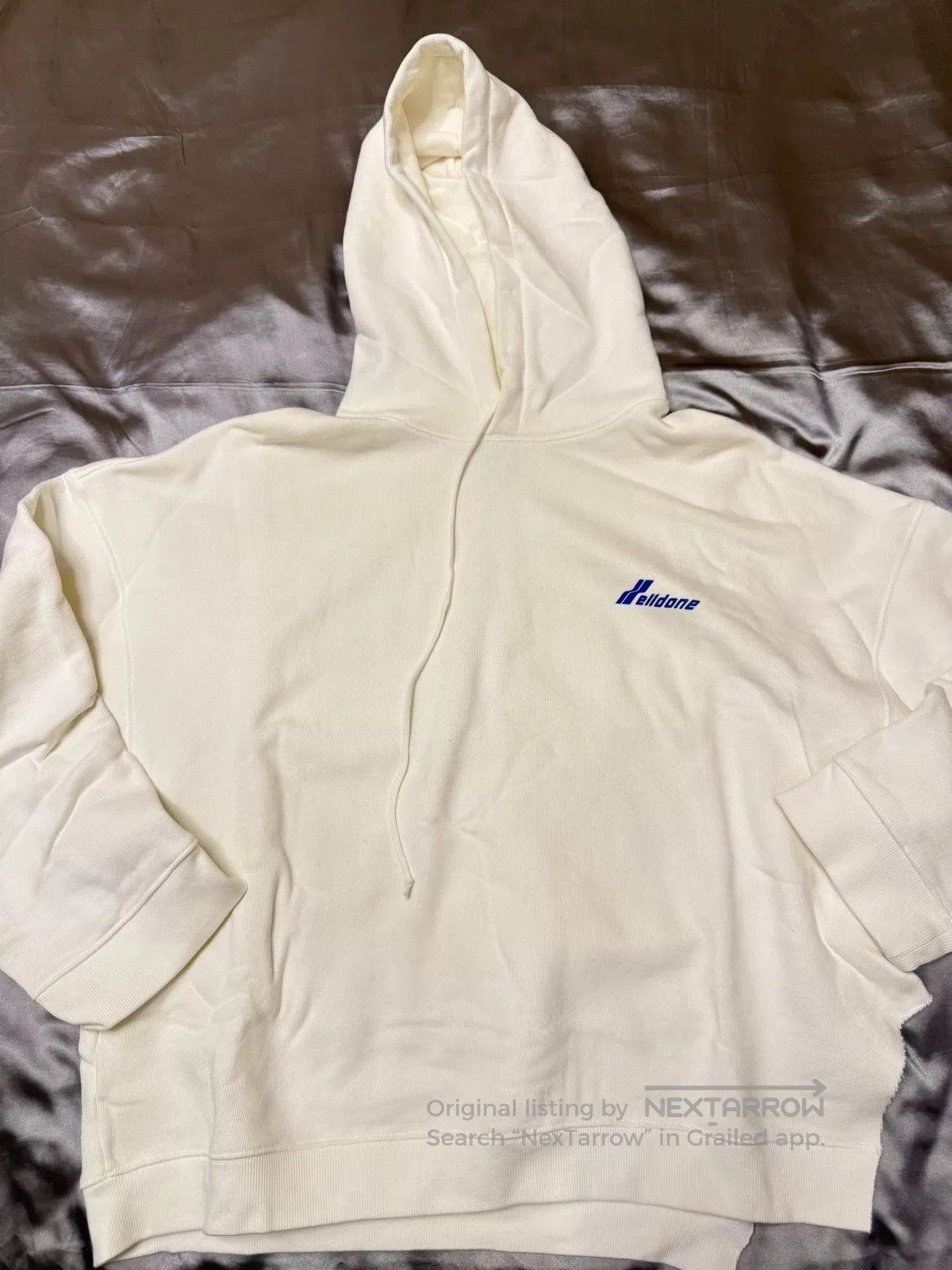 WE11DONE welldone oversized white hoodie for women. Size L / US 10 / IT 46 - 1 Thumbnail