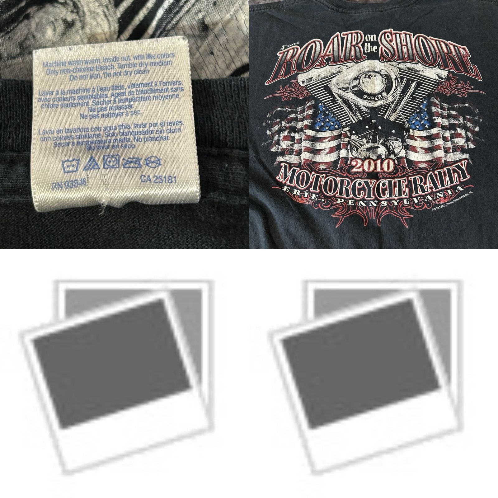 Gildan VINTAGE Roar On The Shore Motorcycle Rally 2010 Shirt Men 2XL Black Graphic Tee Harley Biker Gildan Ultra Cotton Size US XXL / EU 58 / 5 - 8 Thumbnail