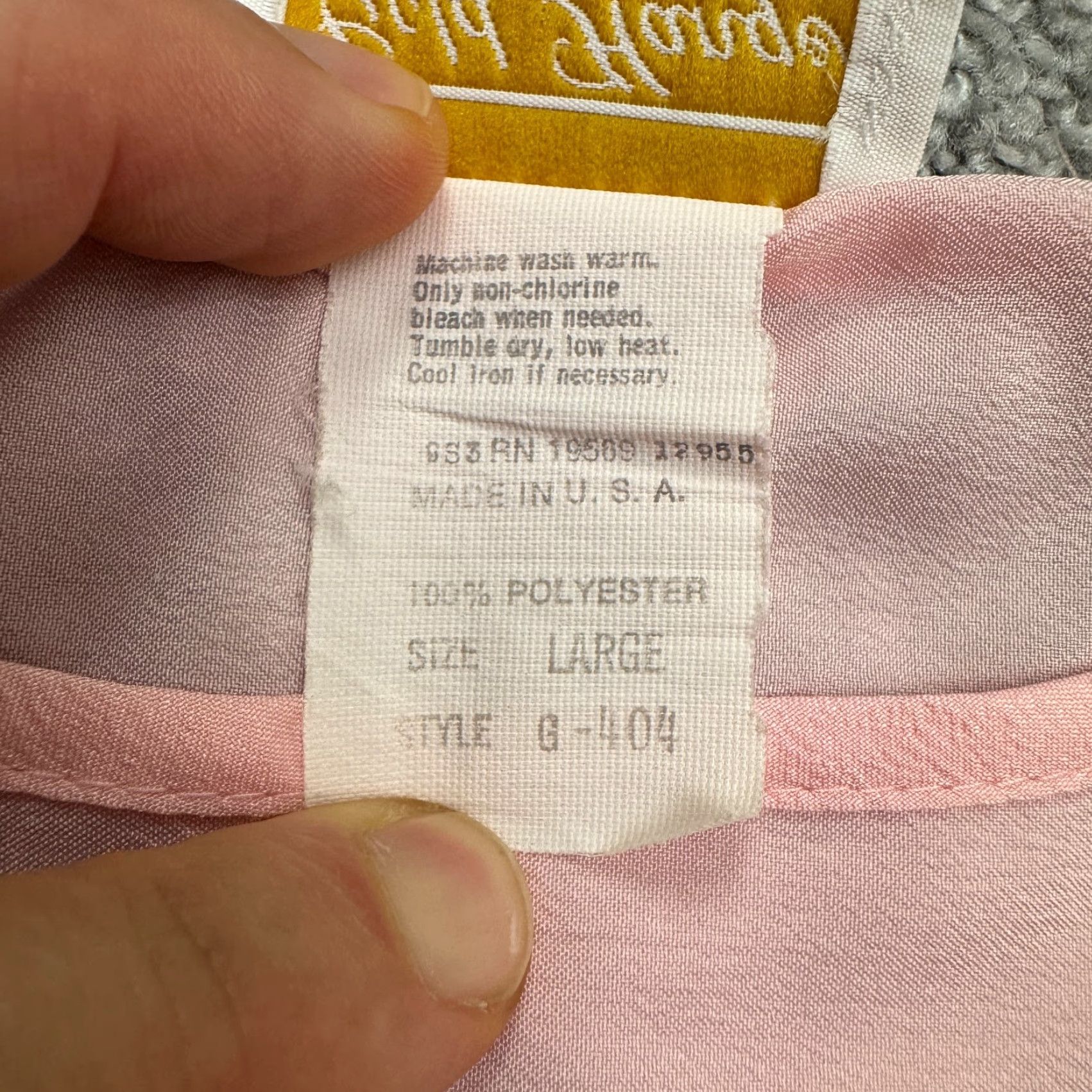 Vintage VINTAGE Gold Hanger Blouse Shirt Woman Pink 80s Chiffon Short Sleeve Crew Neck Polyester Regular Large Vintage 80s Classic Women's Blouse Size L / US 10 / IT 46 - 6 Thumbnail