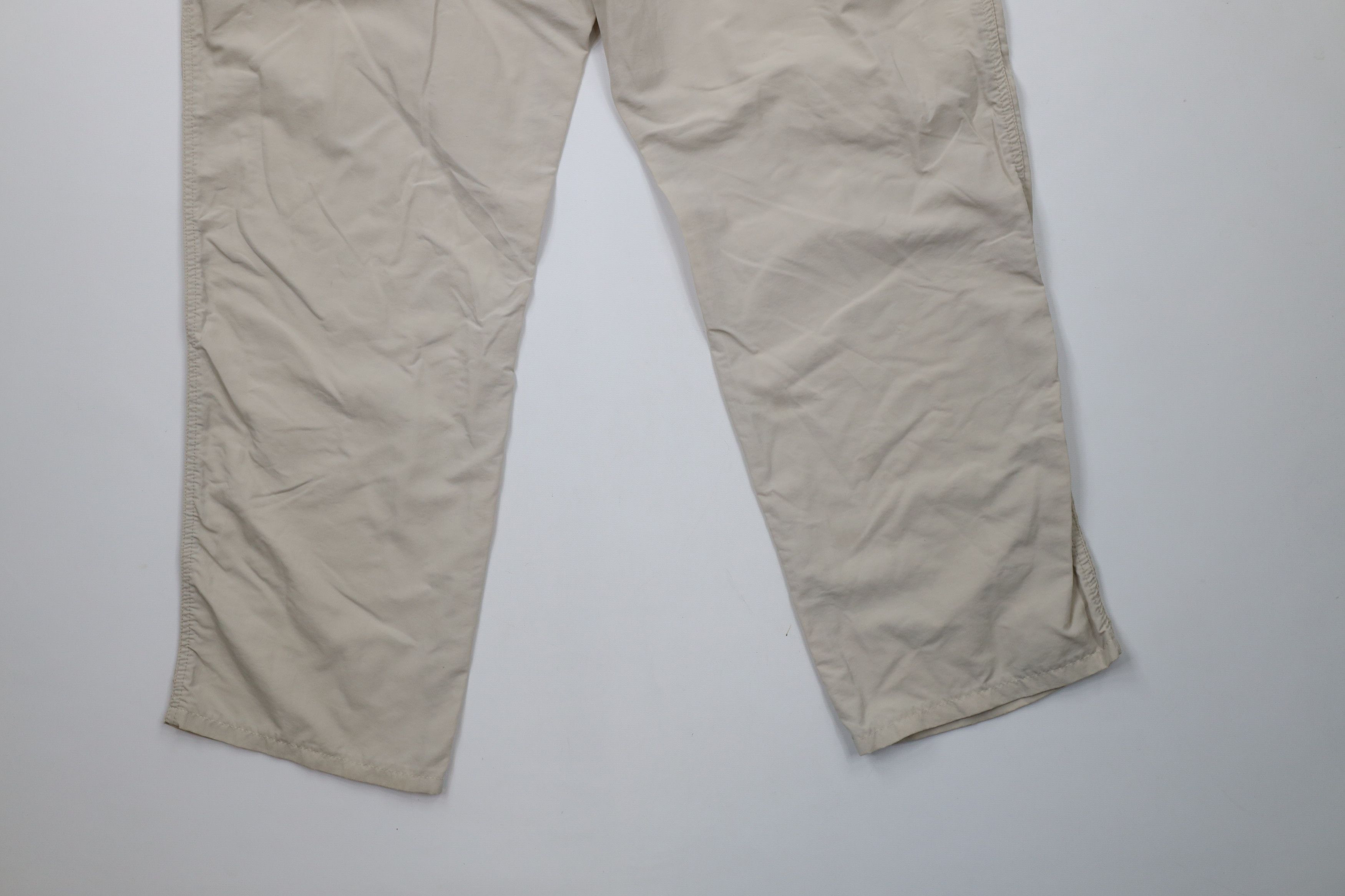 Lands' End × Vintage Vintage 90s Lands End Wide Leg Windbreaker Pants Beige USA Size 38" / US 16 / IT 52 - 14 Thumbnail