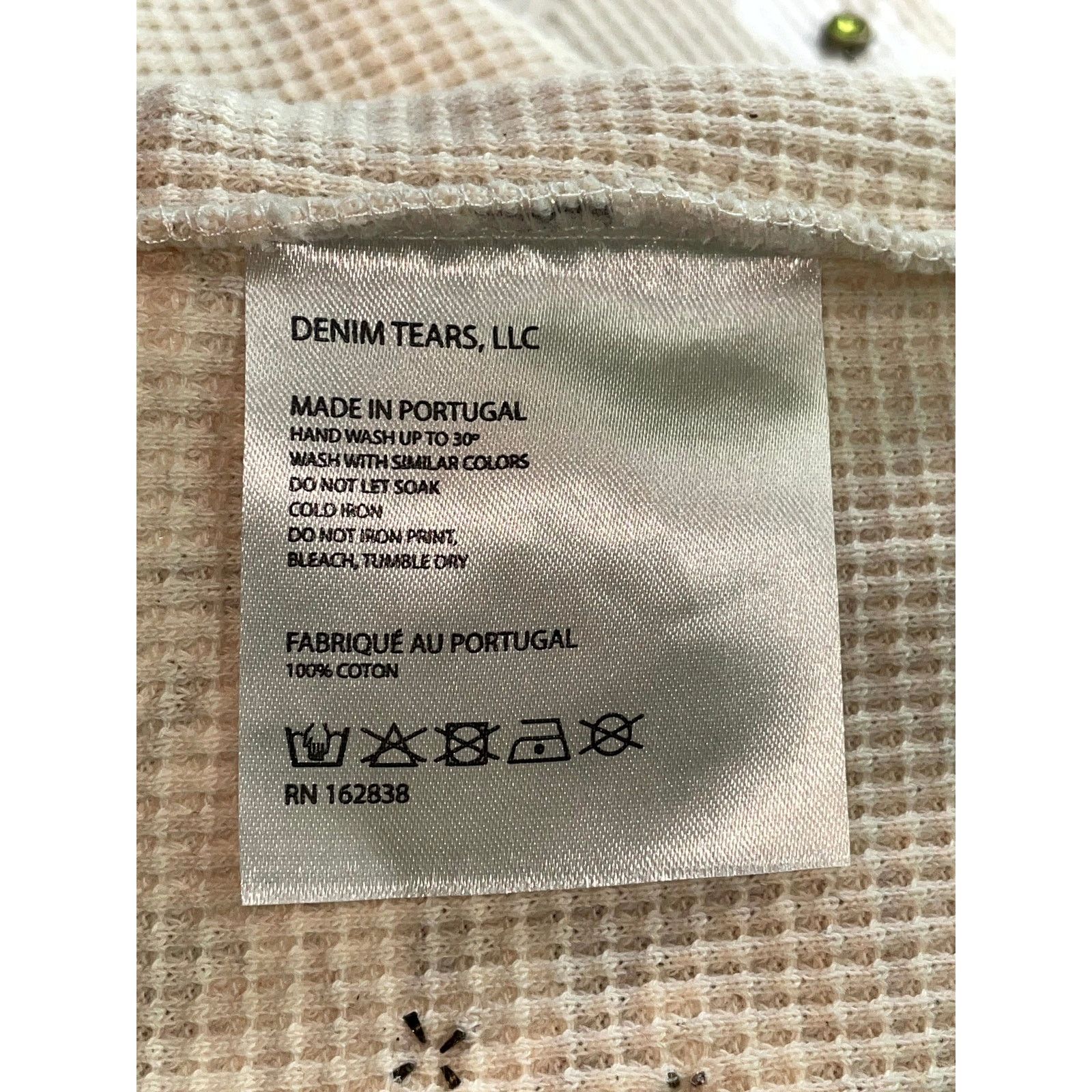 DENIM TEARS Denim Tears Rhinestone Cream Thermal Size XL / US 12-14 / IT 48-50 - 4 Thumbnail