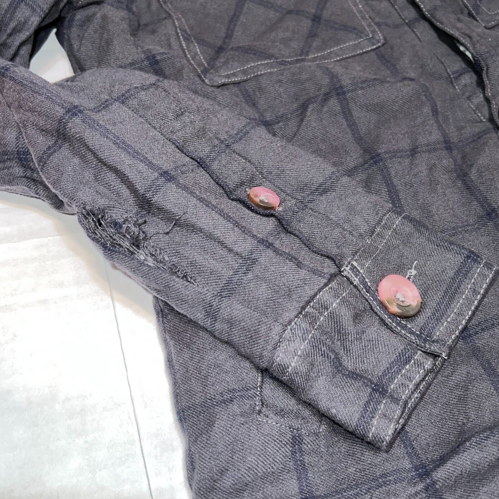 Sundry Sundry Women’s Grey Sherpa Lined Shirt Plaid Size 1 Small Size S / US 4 / IT 40 - 10 Thumbnail