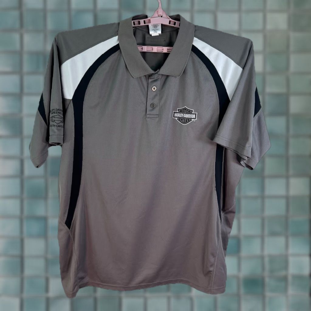 Harley Davidson Harley-Davidson Polo Shirt Men's 4XL Gray Greenville SC Size US XXL / EU 58 / 5 - 1 Thumbnail
