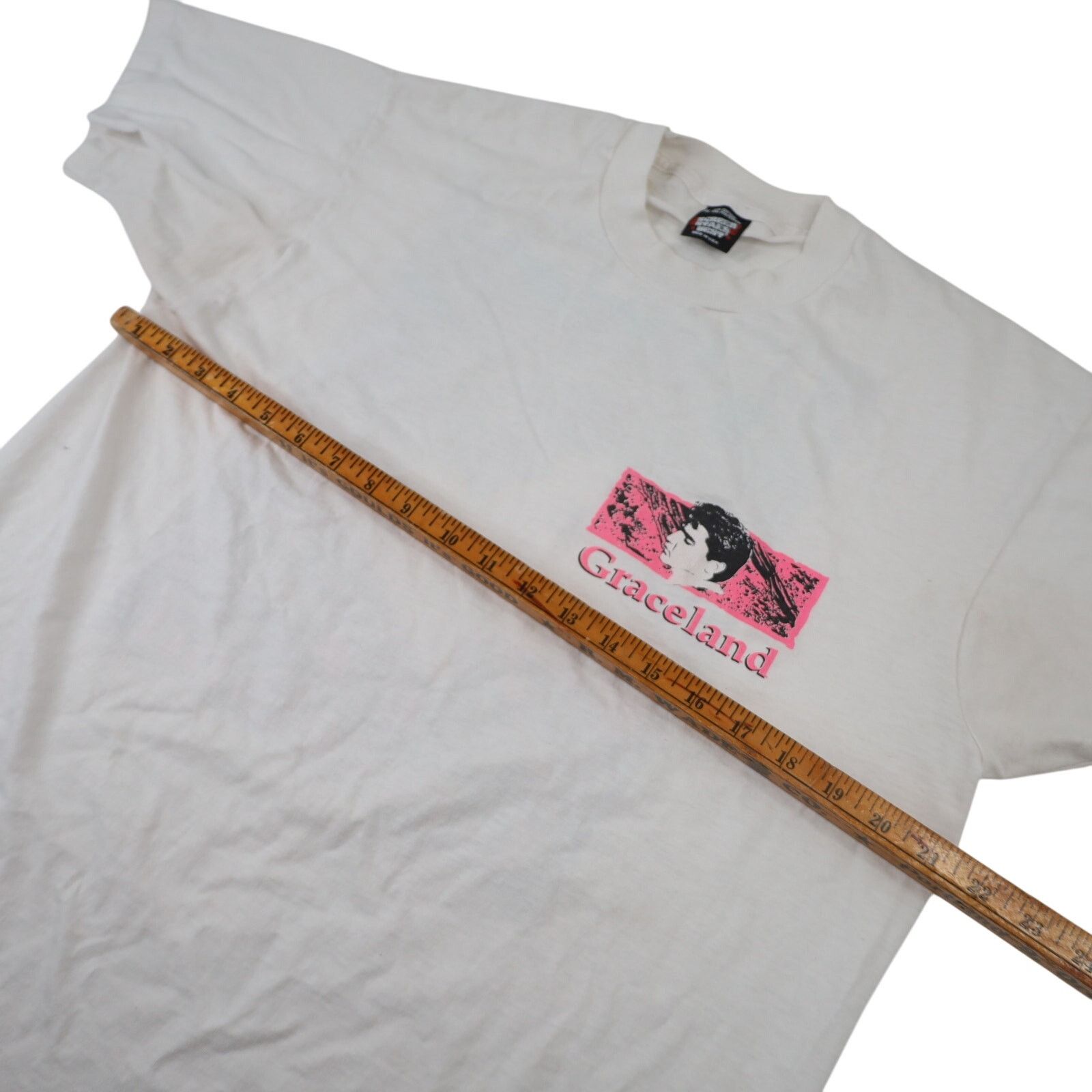 Band Tees × Vintage VTG 90s Elvis Presley The King Graceland Art Graphic T Shirt Size US XL / EU 56 / 4 - 9 Thumbnail