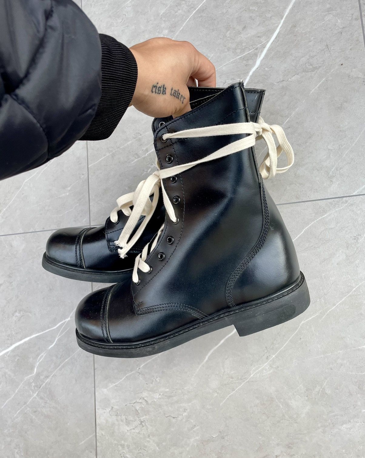 Vintage Vintage Military Black Leather Combat Boots Size US 10 / EU 43 - 11 Thumbnail