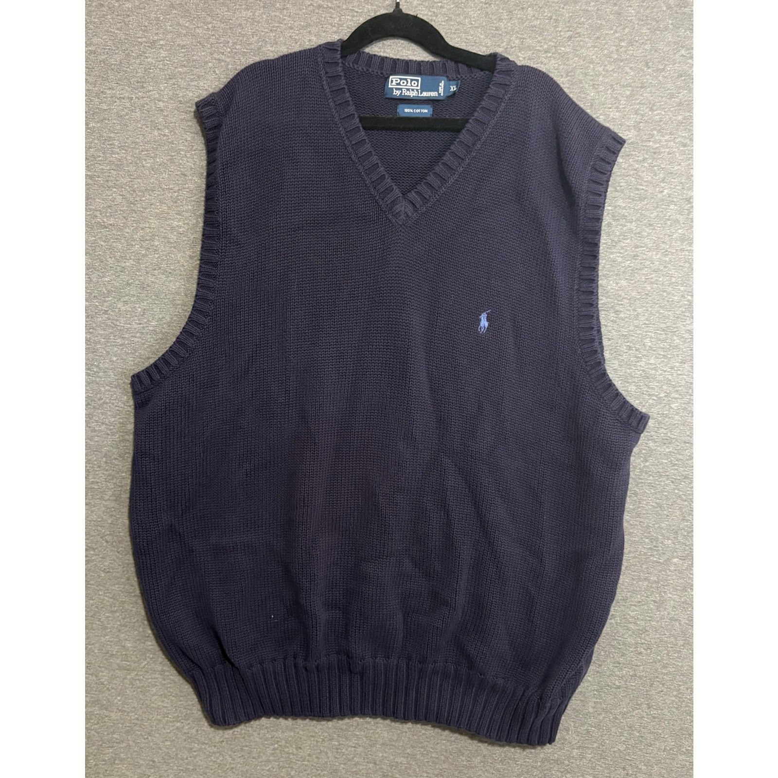 Polo Ralph Lauren Polo by Ralph Lauren | Men's Navy Blue 100% Cotton Vest | XL Size US XL / EU 56 / 4 - 1 Thumbnail