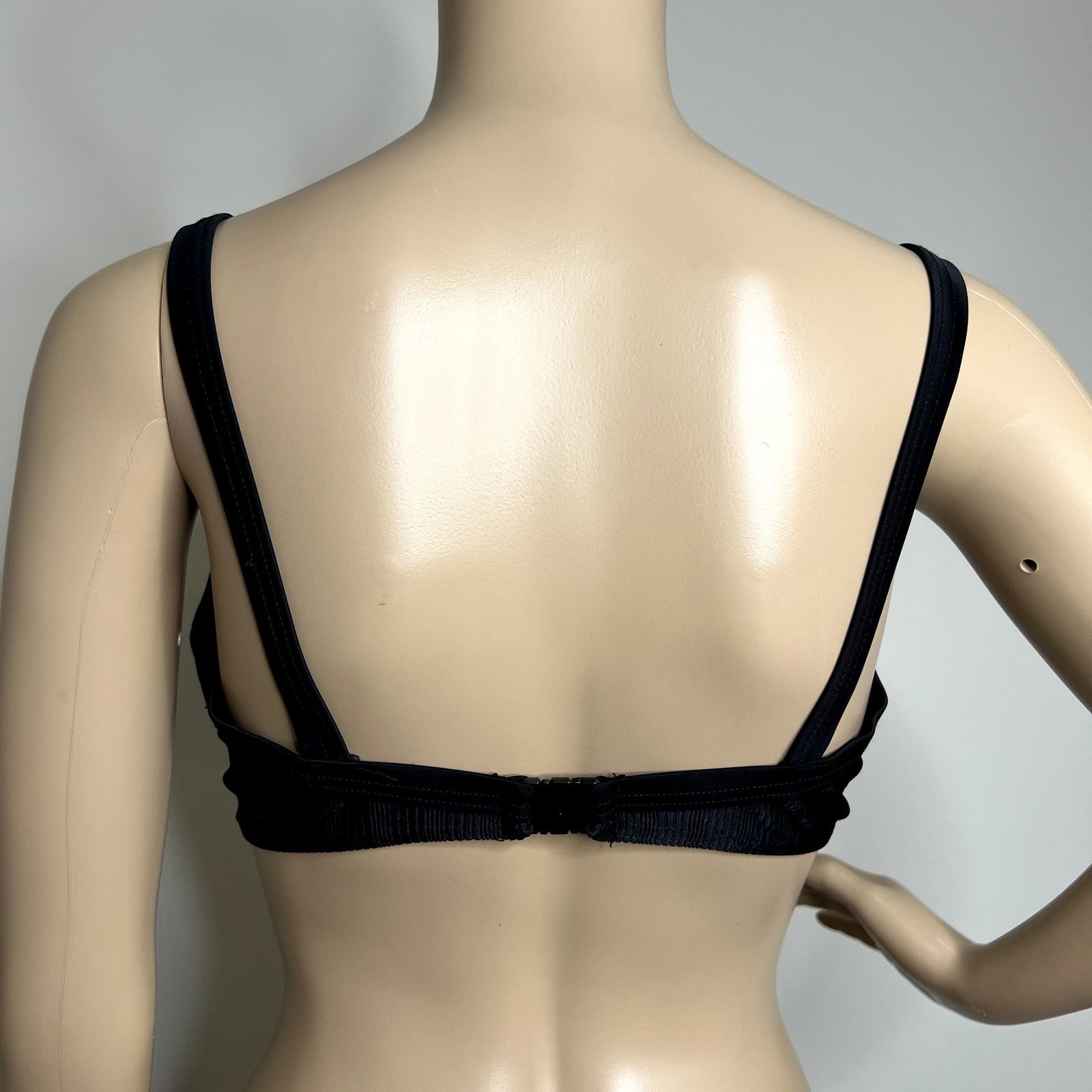 Other Vintage Christina Krista Black Textured Bikini Top Size XL / US 12-14 / IT 48-50 - 3 Thumbnail