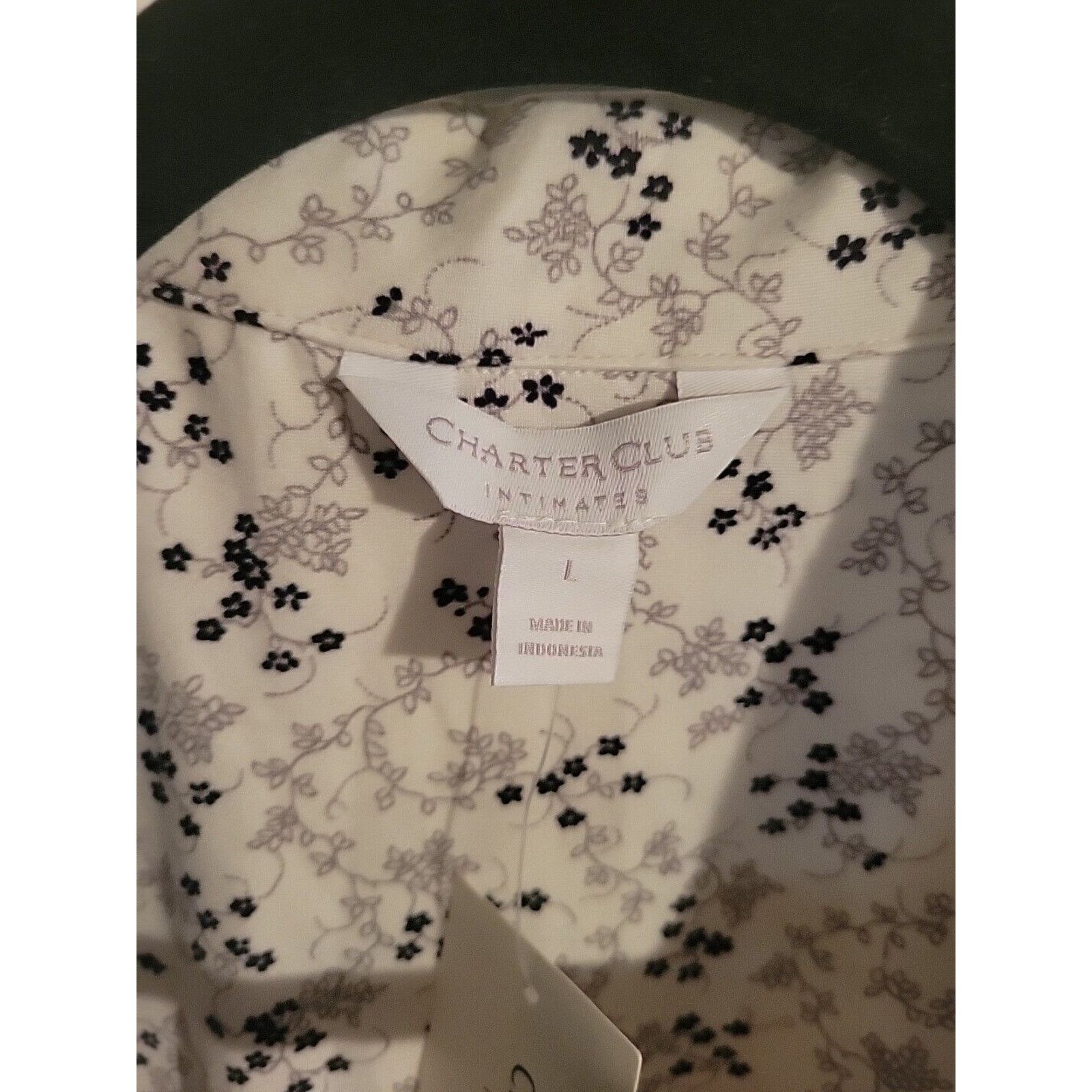 Other CHARTER CLUB Notched-Collar Button Up Sleepshirt Size LG Size ONE SIZE - 4 Thumbnail