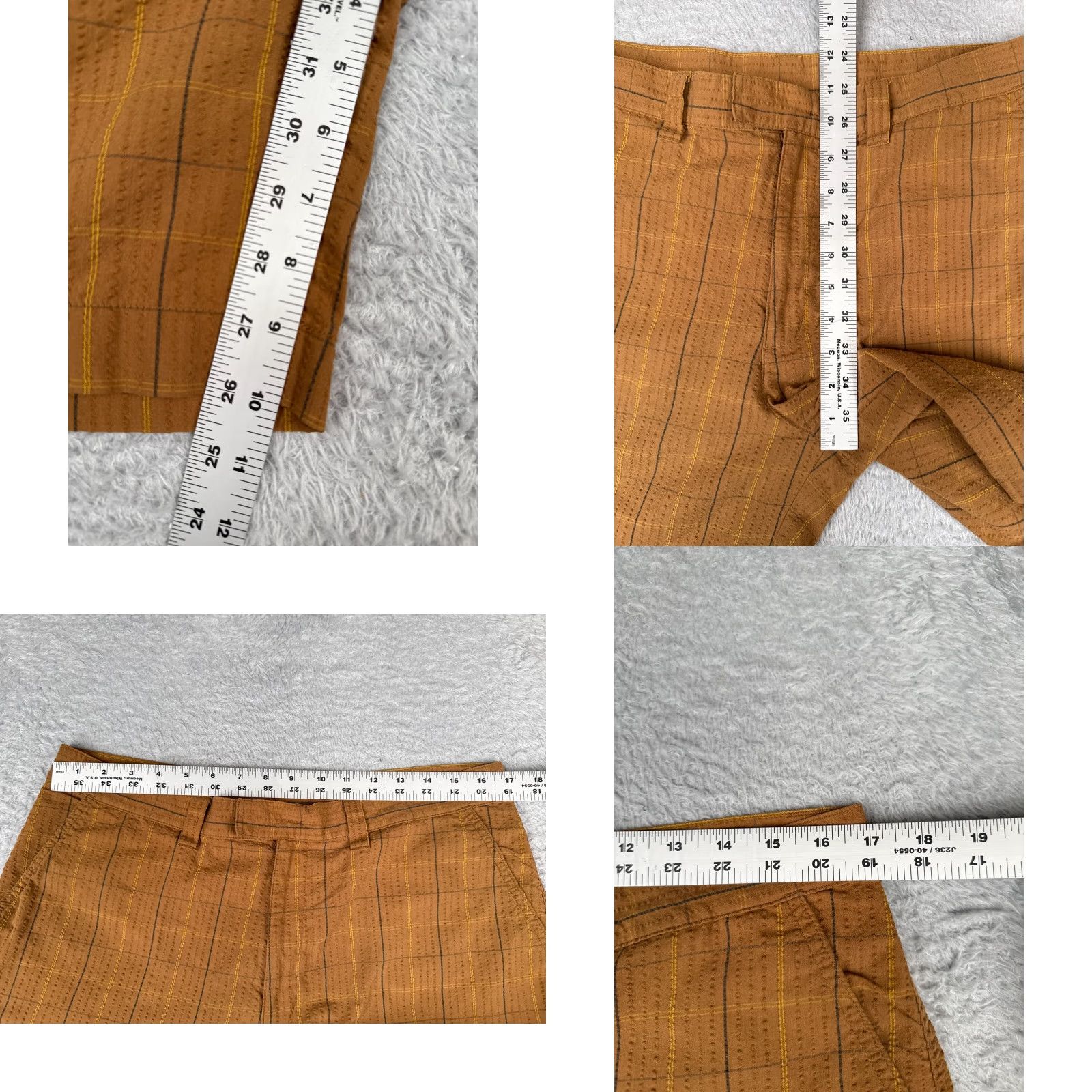 Patagonia Patagonia Shorts Mens 34 Brown Plaid Polyester Cotton Blend 34x10 Vintage Chino Casual Summer Fall Winter Beach Outdoors Mens Size US 34 / EU 50 - 9 Thumbnail