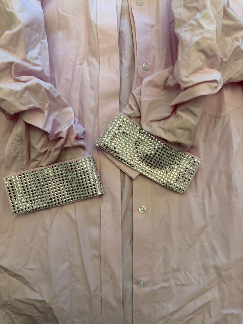 Alexander Wang Alexander Wang Pink Shirt with Crystal Cuffs- Size XS / US 0-2 / IT 36-38 - 5 Thumbnail