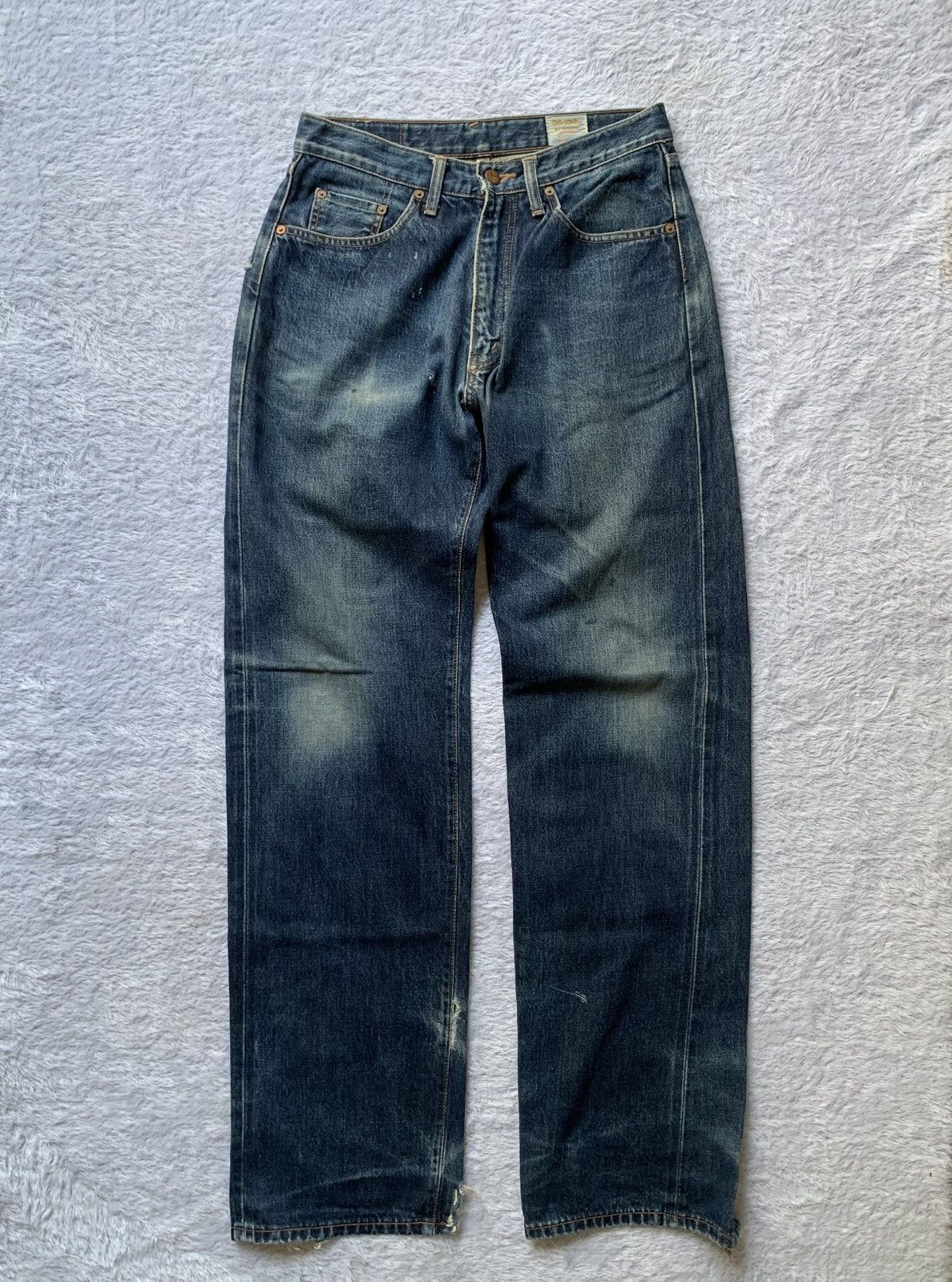 Big John Vintage big john first model distressed and ripped selvedge Size US 30 / EU 46 - 1 Thumbnail