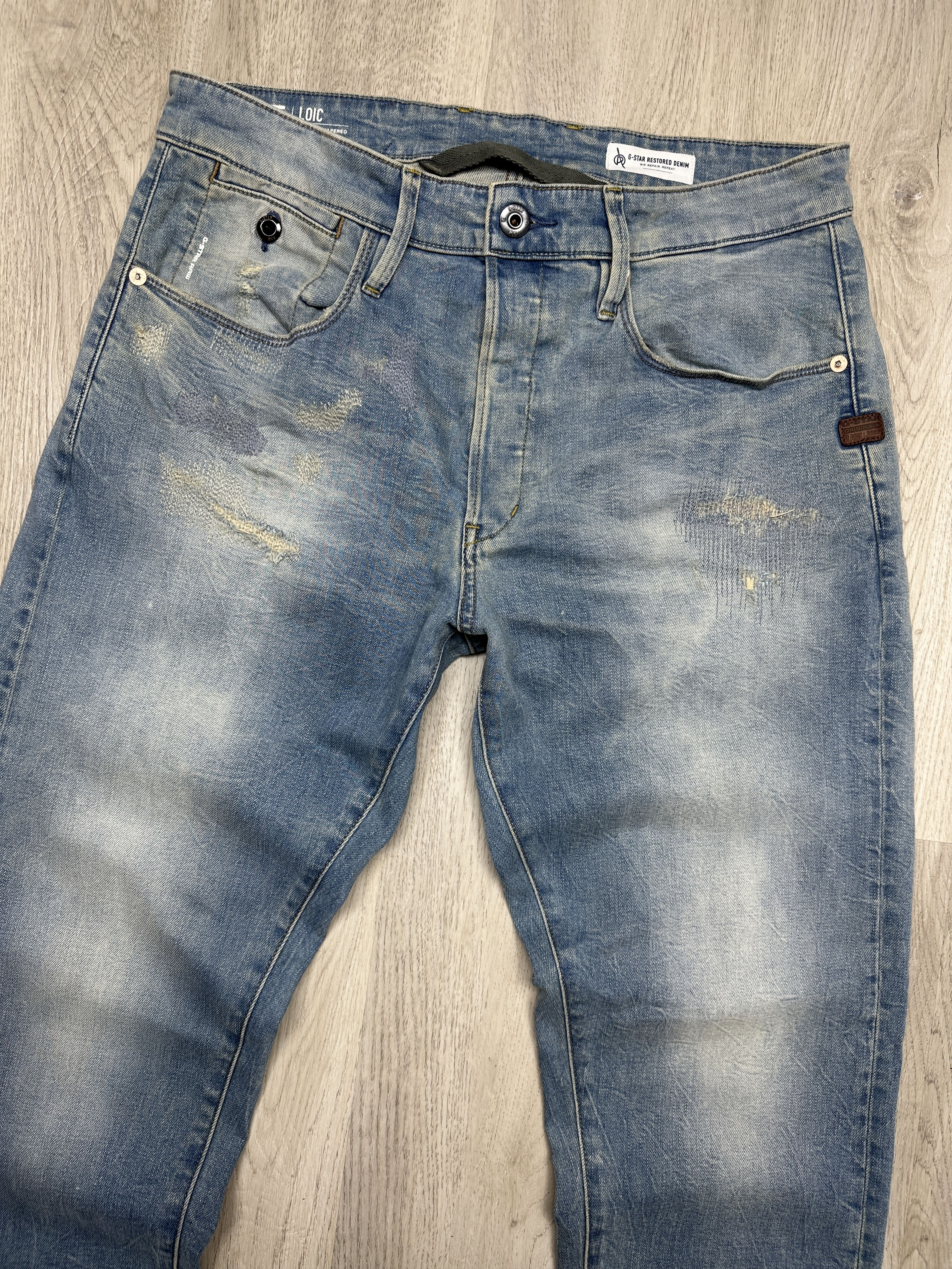 G-Star G Star Raw Mens Loic Relaxed Tapered Denim Pants Jeans Size US 32 / EU 48 - 2 Thumbnail