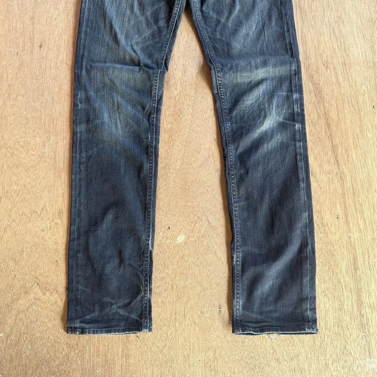GAS GAS JEANS VINTAGE LABEL COW LEATHER DISTRESSED DENIM PANTS Size US 30 / EU 46 - 7 Thumbnail