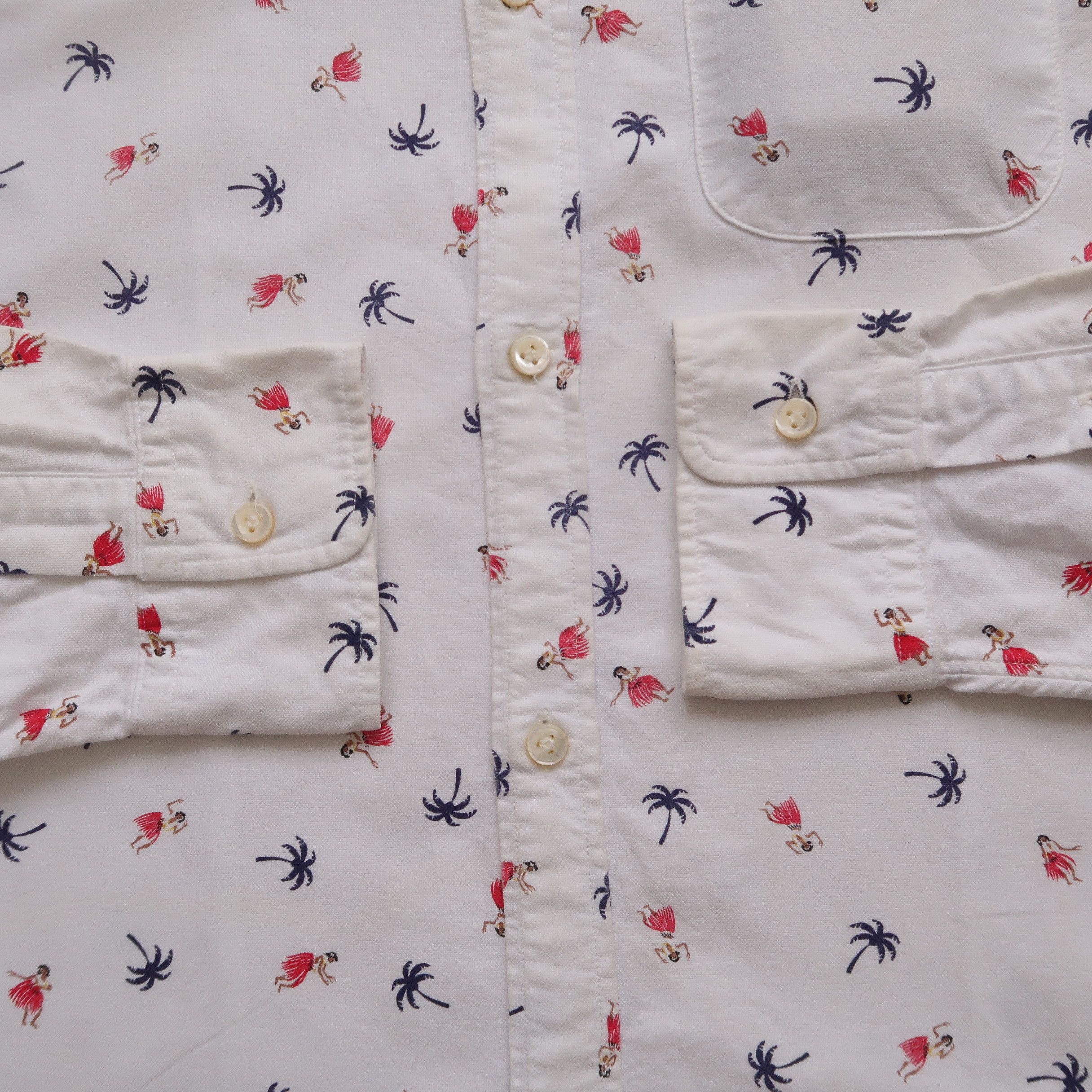 Beams Plus Vintage 1976 Beams Dancing Girl Oxford Shirt Size US L / EU 52-54 / 3 - 11 Thumbnail