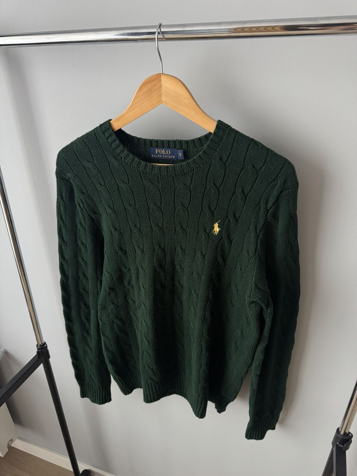 Polo Ralph Lauren Polo Ralph Lauren Vintage Cable Knit Sweater Green Size S Size US S / EU 44-46 / 1 - 1 Thumbnail