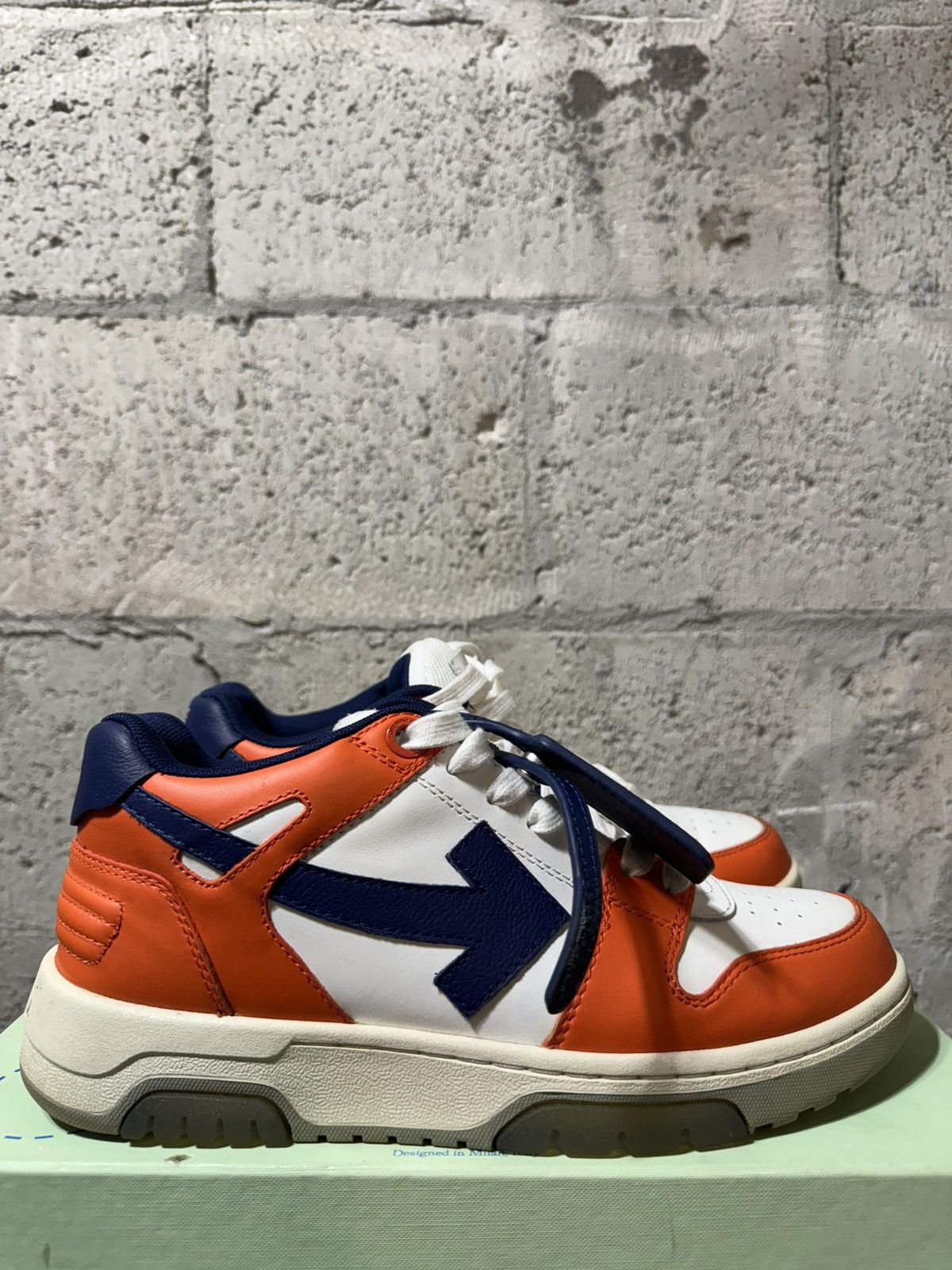 image of Off White Office Sneaker Blue Orange, Men's (Size 6)