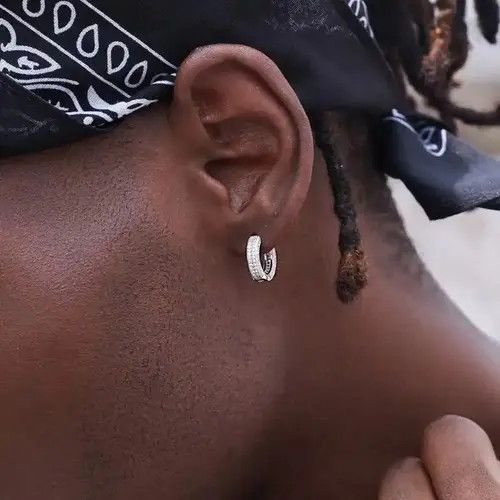 Jewelry × Other 925 Silver Plated Huggie Hoop Earrings for Men Women Size ONE SIZE - 1 Thumbnail
