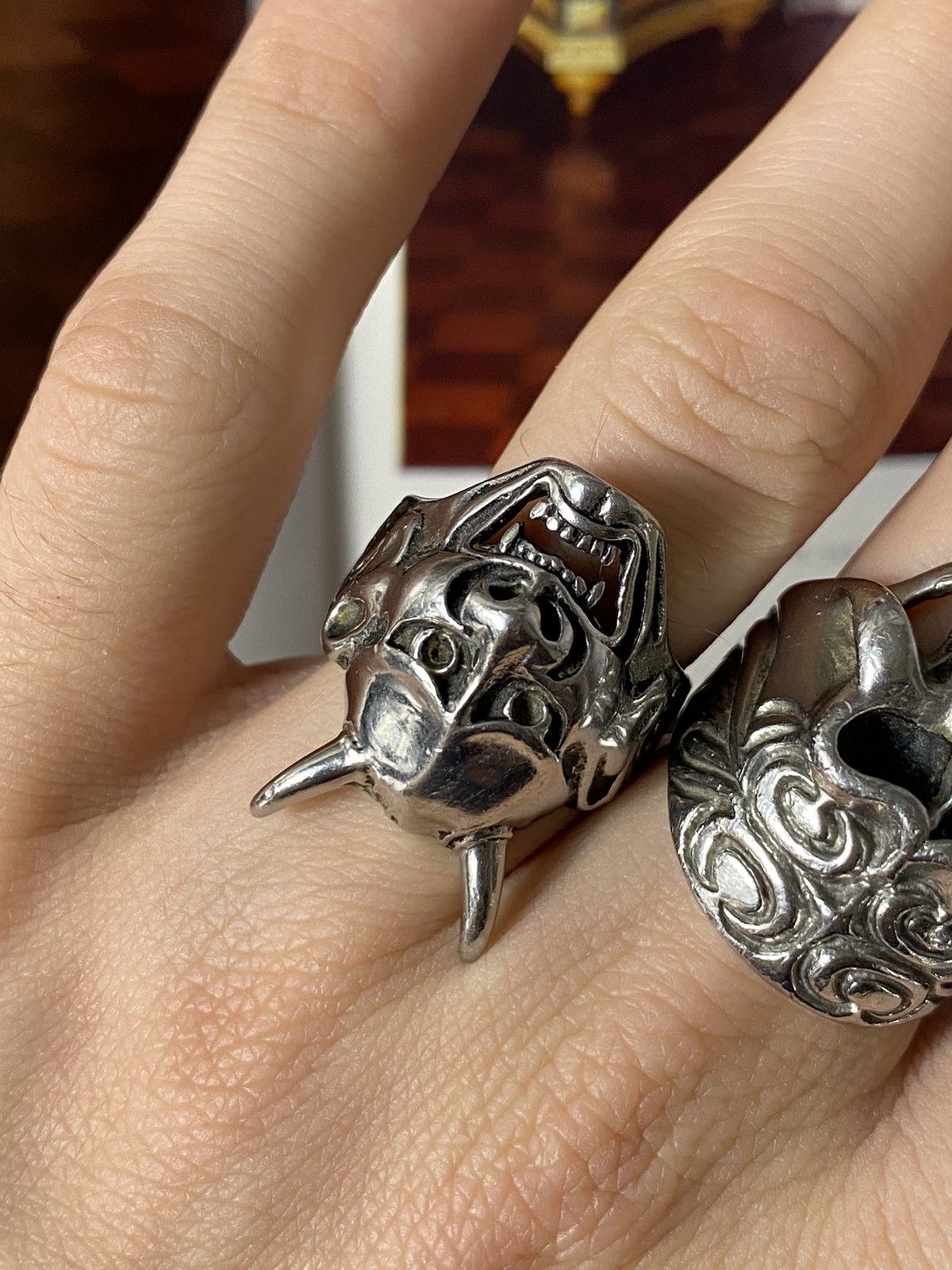 Jewelry Punk Rock Jewelry Set: Skull Bracelet & Rings Size ONE SIZE - 9 Thumbnail