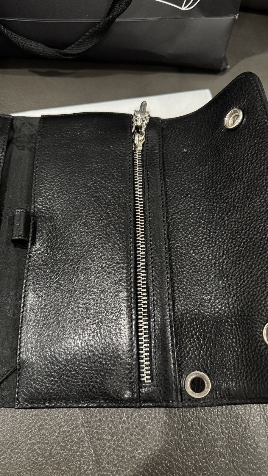 Chrome Hearts Wave Cross Ball Heavy Leather Long Wallet Size ONE SIZE - 5 Thumbnail