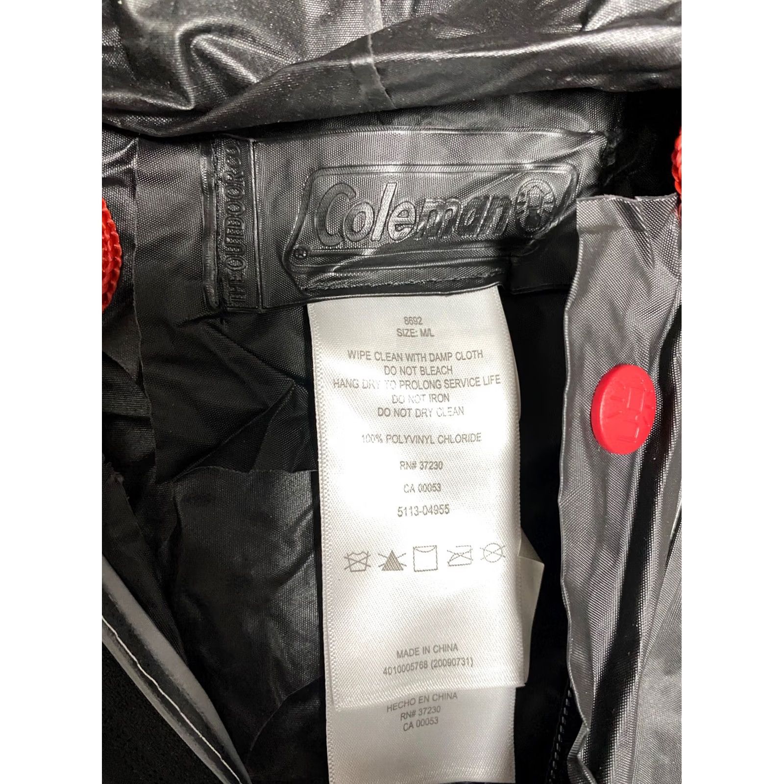 Rains Coleman Mens Hooded Rain Jacket Black L Zip Buckle Button Rain Coat Outdoor 300 Warmth Hiking Travel Workwear Regular Mid-Length Vintage No Size US L / EU 52-54 / 3 - 5 Thumbnail