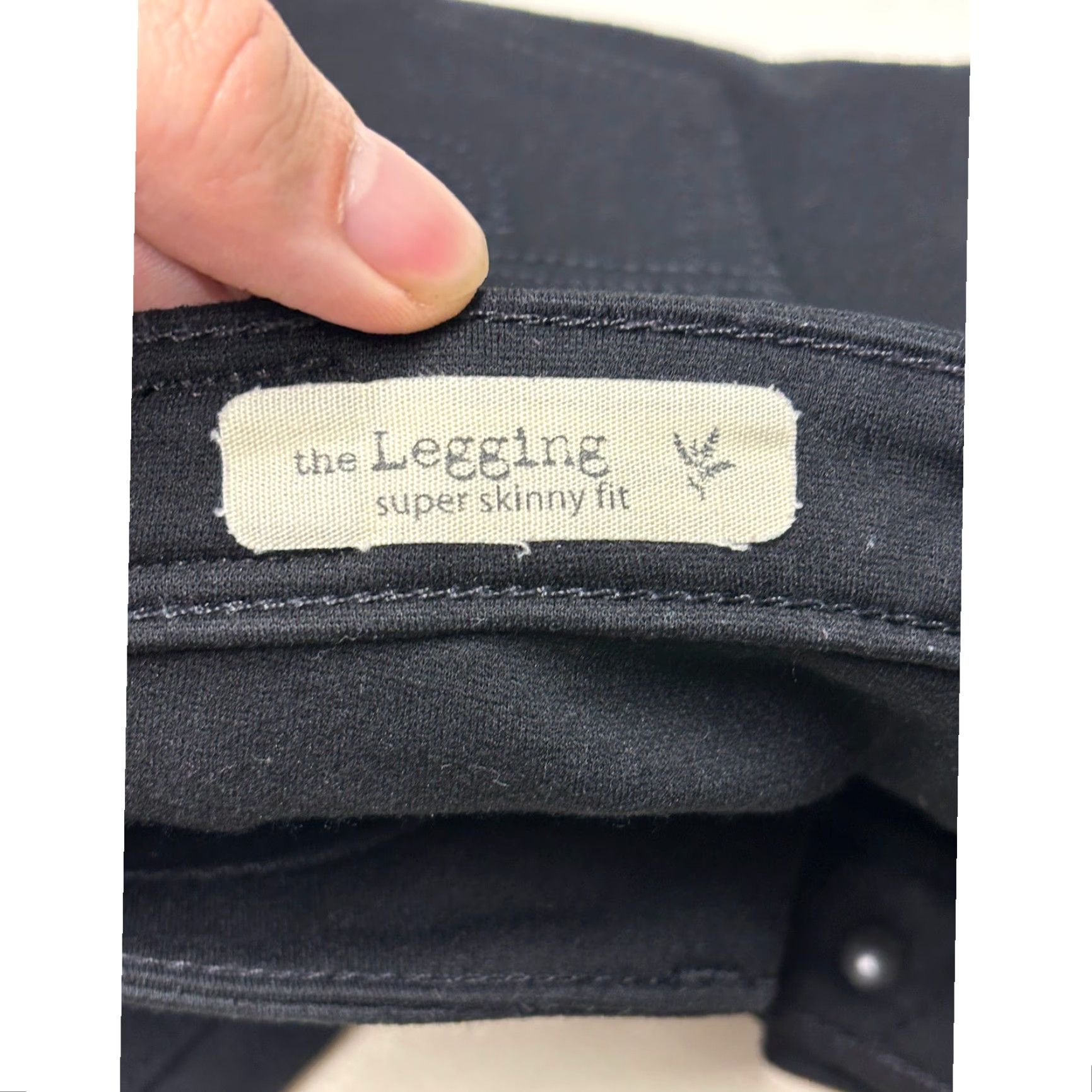 Vintage VINTAGE? No. AG Adriano Goldschmied The Legging Super Skinny Jeans Black 25R W29 L31 PNT1389 Size 42" / US 20 - 6 Thumbnail