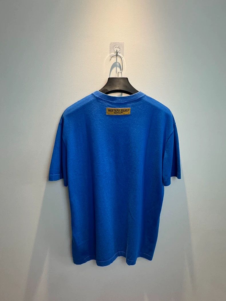 Louis Vuitton Louis Vuitton Blue slogan short sleeve Size US L / EU 52-54 / 3 - 6 Thumbnail