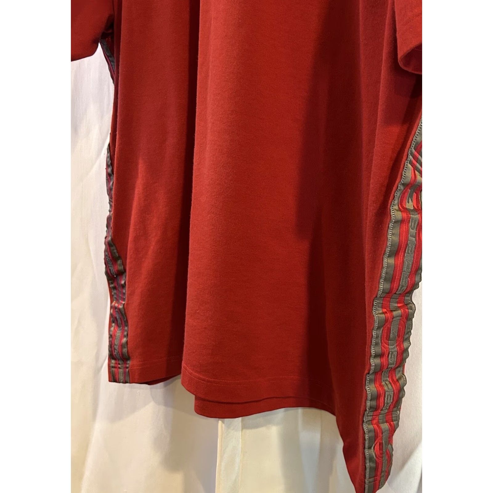 Adidas VINTAGE Adidas Jersey Soccer Red 2XL Embroidered Olive Green Three Stripes 90s Men Size US XXL / EU 58 / 5 - 3 Thumbnail