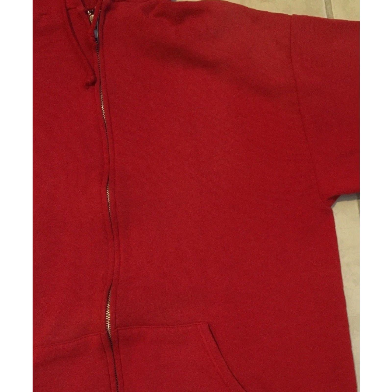 Vintage VINTAGE Punk Hoodie Mens S Red 80s Distress Zip Sweatshirt Biker Skate Surf Grunge USA 90s Size US S / EU 44-46 / 1 - 7 Thumbnail