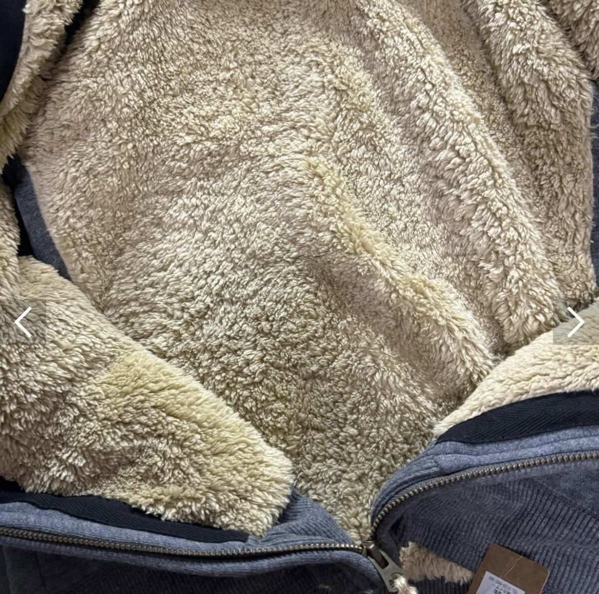 Japanese archive fur zip up jacket