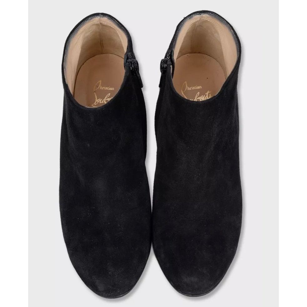Christian Louboutin Christian Louboutin Black Suede Ankle Boots - Size 39 Size US 8 / IT 38 - 2 Thumbnail