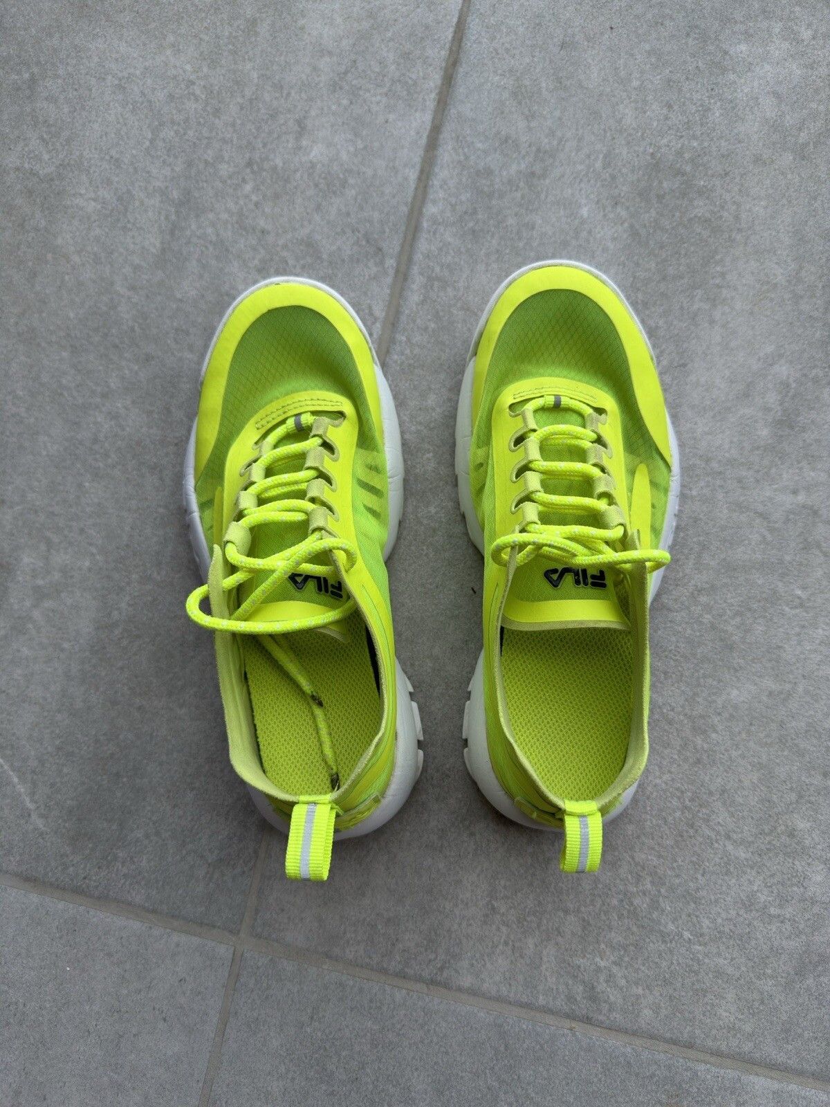 Fila Fila Disruptor Run Neon Lime Platform Sneakers Womens Size US 6 / IT 36 - 7 Thumbnail