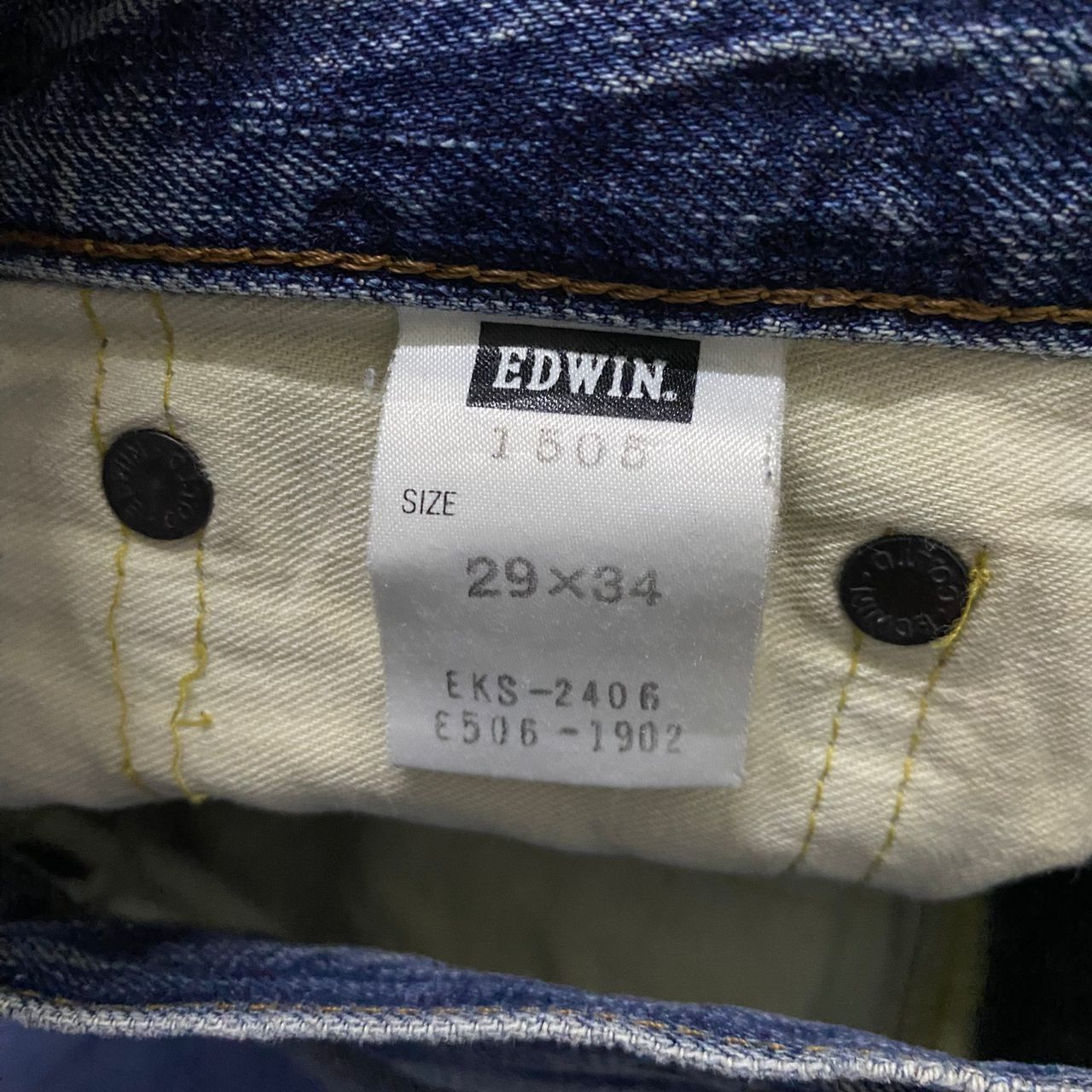 If Six Was Nine Vintage Edwin Selvegde Redline Distressed denim Size US 29 - 15 Thumbnail