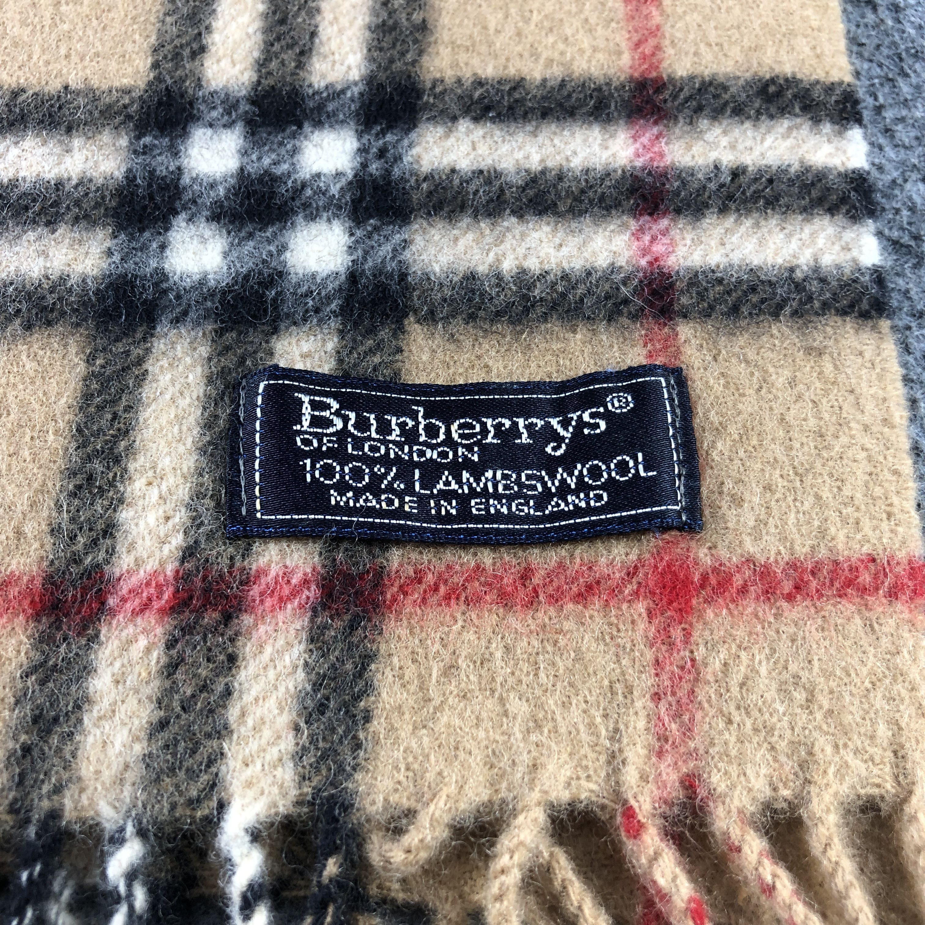 Burberry Burberry Tan Nova Check Wool Scarf Muffler V2908 Size ONE SIZE - 4 Thumbnail