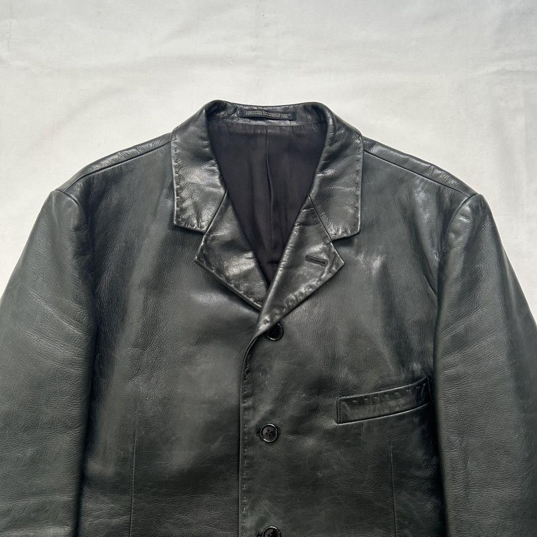 Yohji Yamamoto Yohji Yamamoto POUR HOMME 00aw Artisan era leather jacket Size US L / EU 52-54 / 3 - 7 Thumbnail