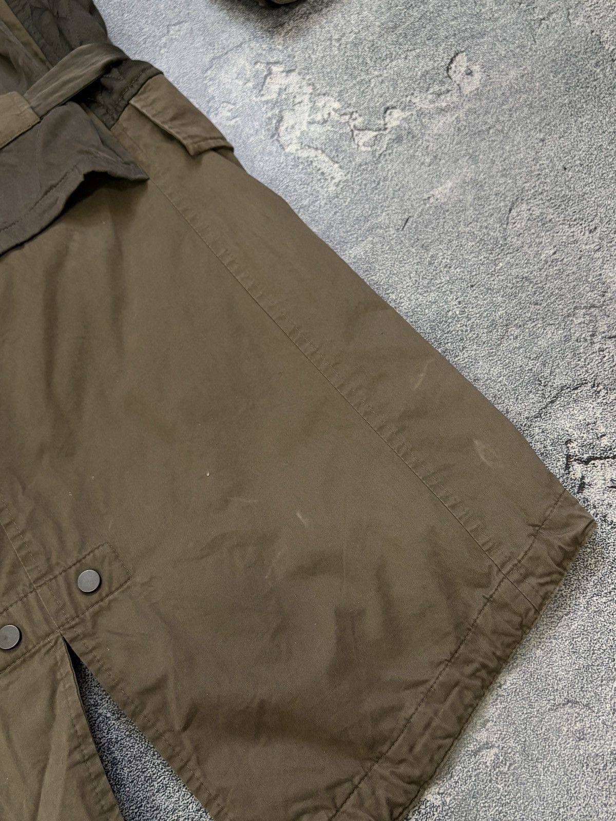 Allsaints AllSaints Fife Military Khaki Mixed Media Parka Jacket 8/4 Size S / US 4 / IT 40 - 12 Thumbnail
