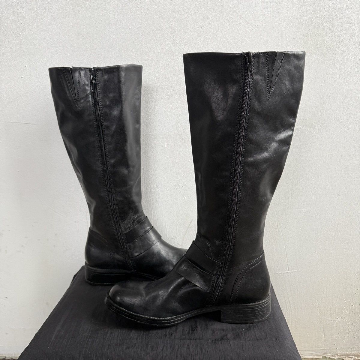 Esprit Vintage Esprit Leather Black Knee High Boots Size US 8.5 / IT 38.5 - 7 Thumbnail
