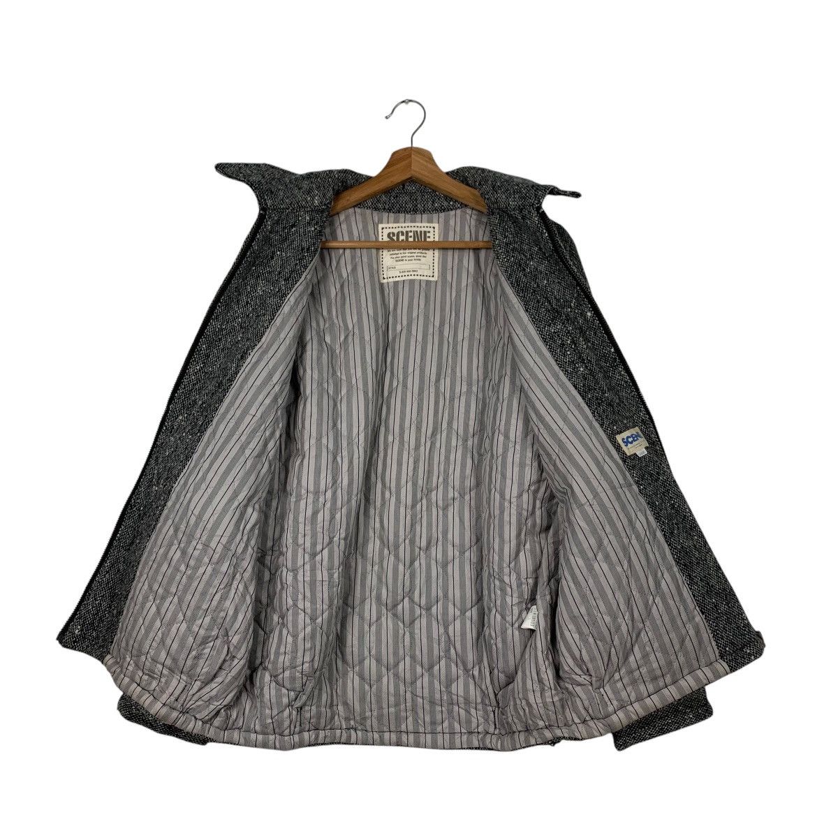Japanese Brand SCENE Wool Collared Casual Bomber Jacket #2076-C90 Size US L / EU 52-54 / 3 - 11 Thumbnail
