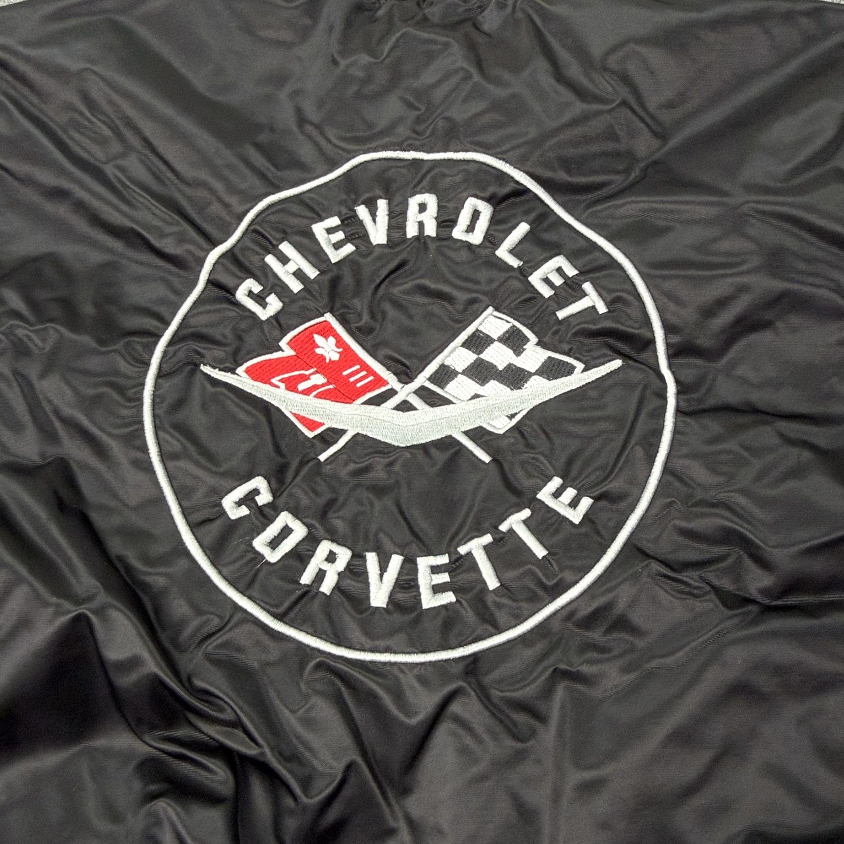 Vintage VINTAGE Chevrolet Corvette Jacket Mens M Black Satin Snap Bomber Game Sportswear Varsity Embroidered Logo Pockets Cars 90s Mens Size US M / EU 48-50 / 2 - 6 Thumbnail