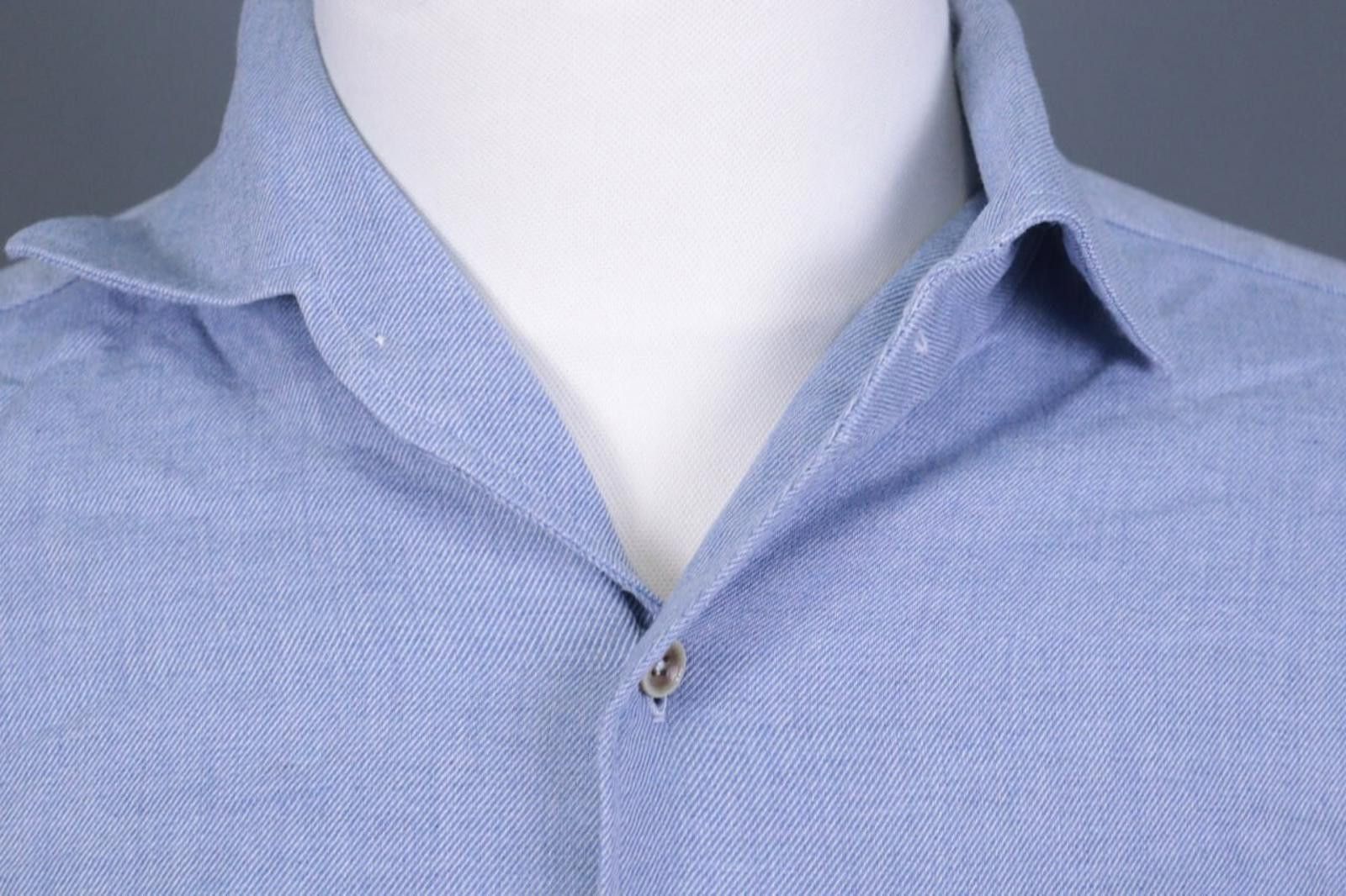 Corneliani Corneliani ID Blue Button Down Long Sleeve Shirt Size 39 Size US M / EU 48-50 / 2 - 3 Thumbnail