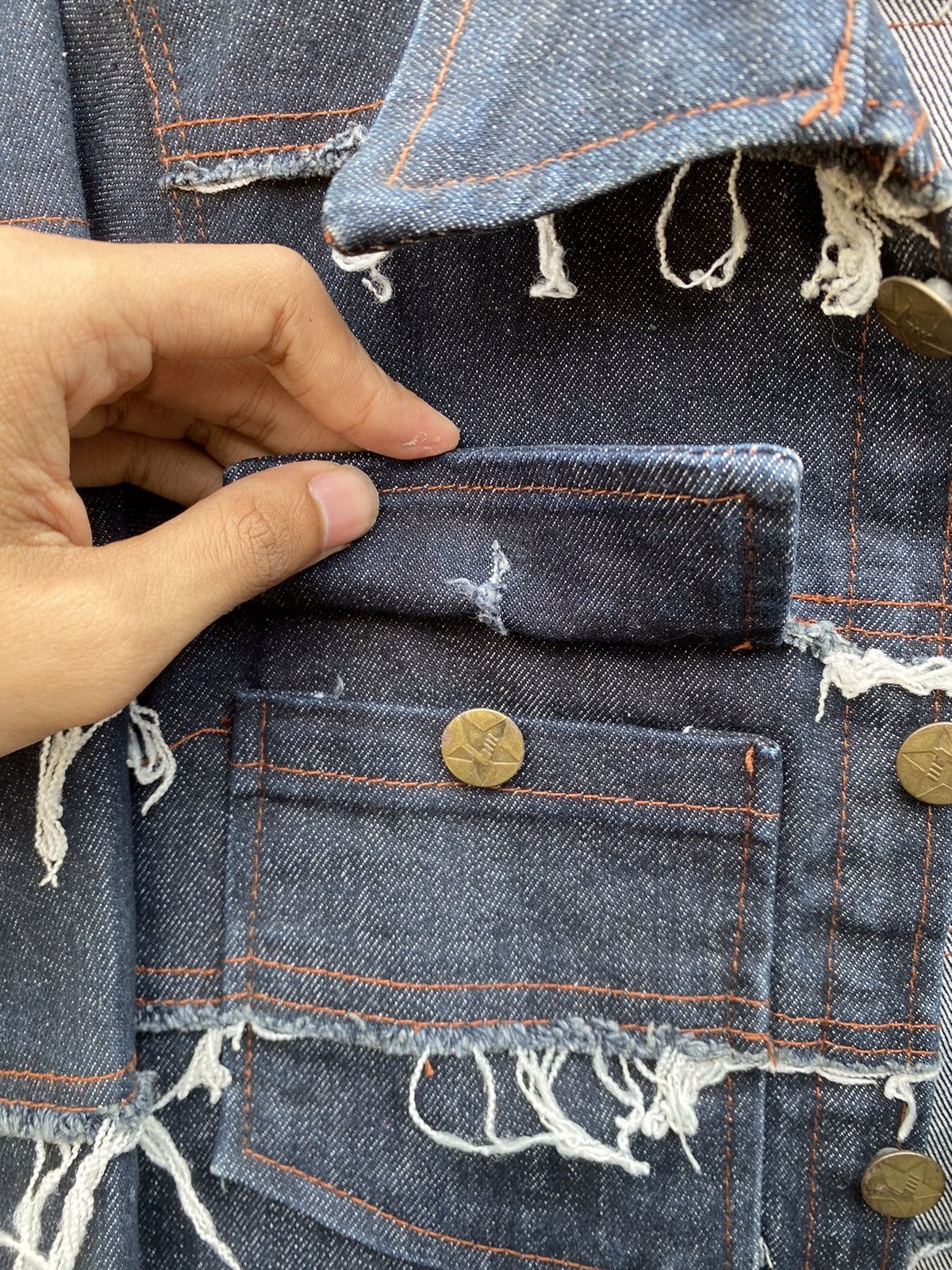 Japanese Brand Handmade Hagi Denim Size S / US 4 / IT 40 - 6 Thumbnail