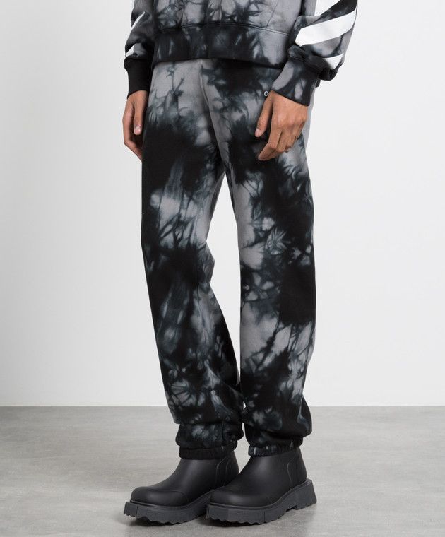 Off-White o1y0225 Logo Jogger & Sweatpant in Black/Grey Size US 34 / EU 50 - 2 Thumbnail