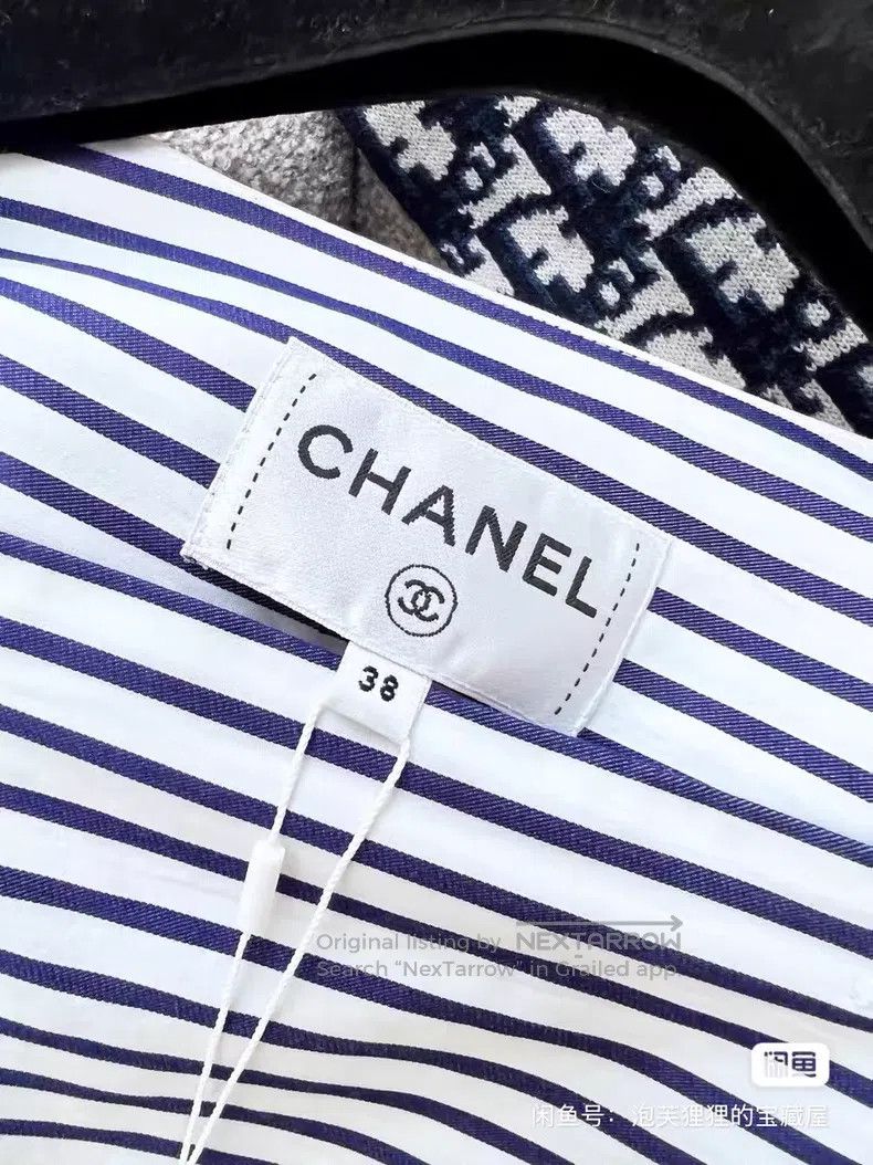 Chanel Chanel Striped double-breasted square collar shirt Size XS / US 0-2 / IT 36-38 - 5 Thumbnail